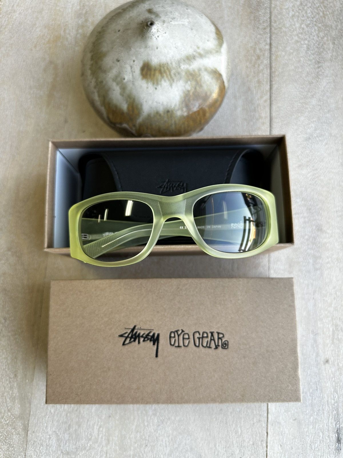 Stussy Stussy Rene Sunglasses Yellow/Light Grey | Grailed