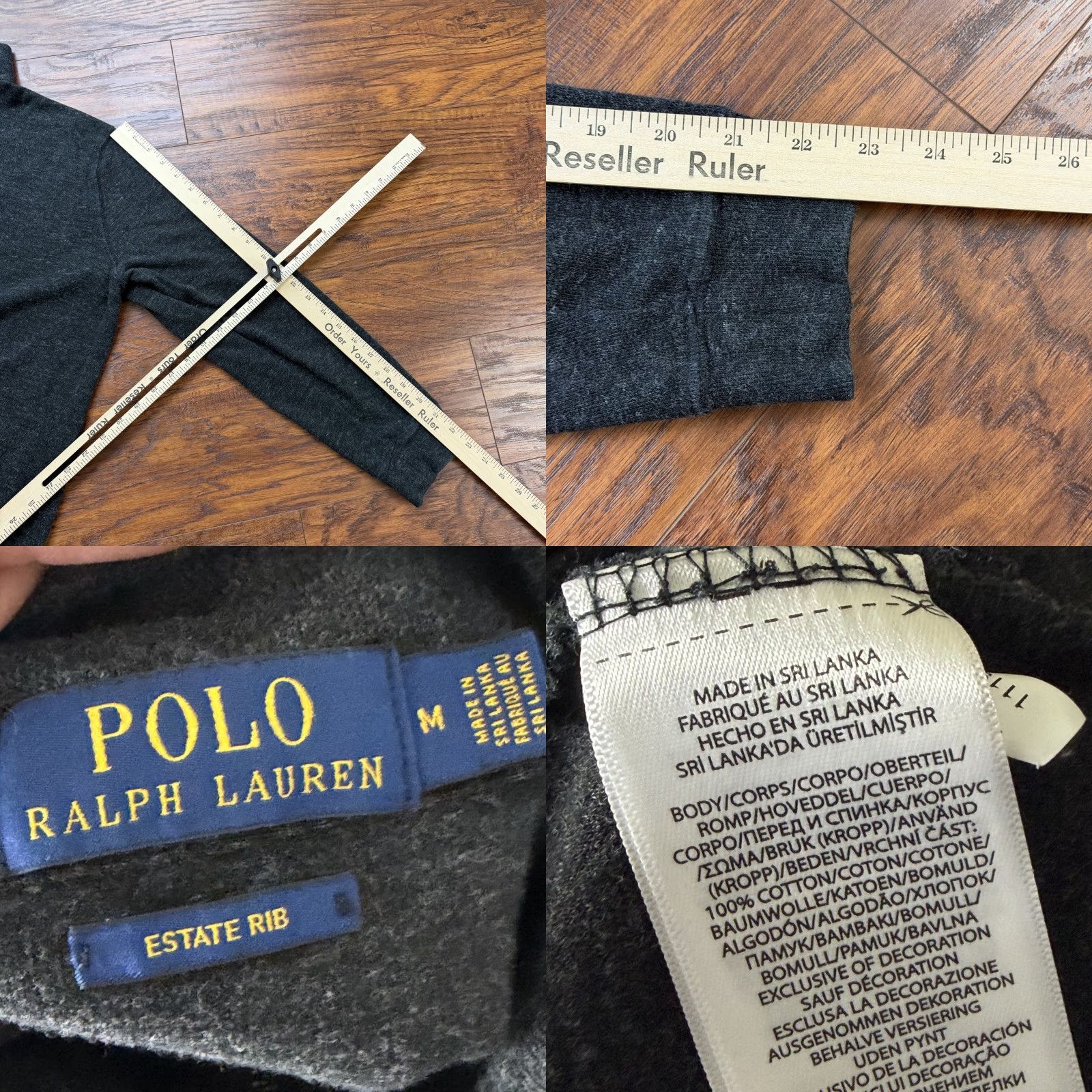 Polo Ralph Lauren Polo Ralph Lauren Sweater Mens M Gray 1/4 Zip Estate Rib Pullover Red Pony Knit Cotton Logo Mock Neck Casual Preppy Size US M / EU 48-50 / 2 - 8 Thumbnail