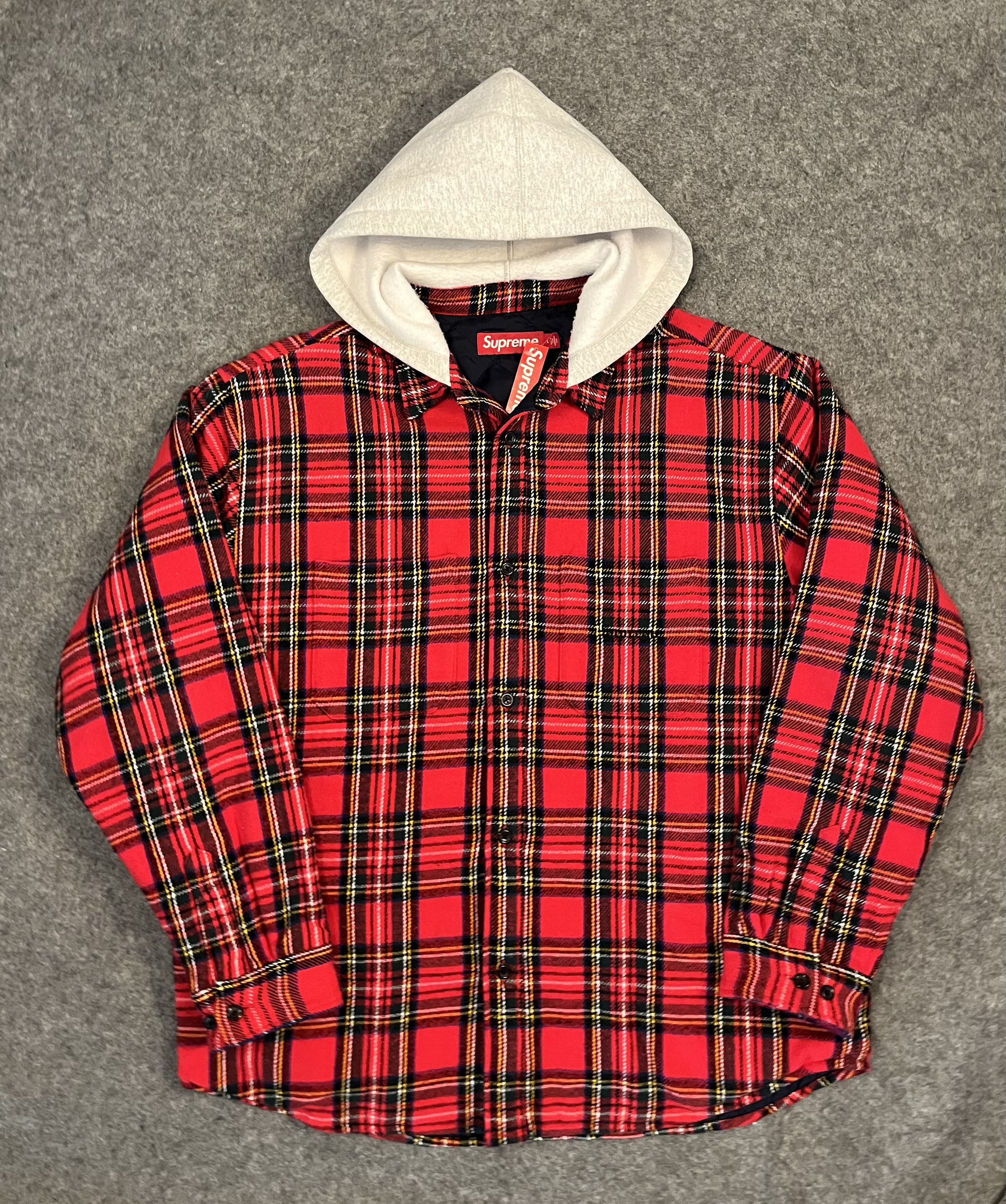 トップス Supreme Dickies Plaid Hooded Zip UpShirt Supreme Dickies Plaid Hooded Zip Up Shirt 2colors White