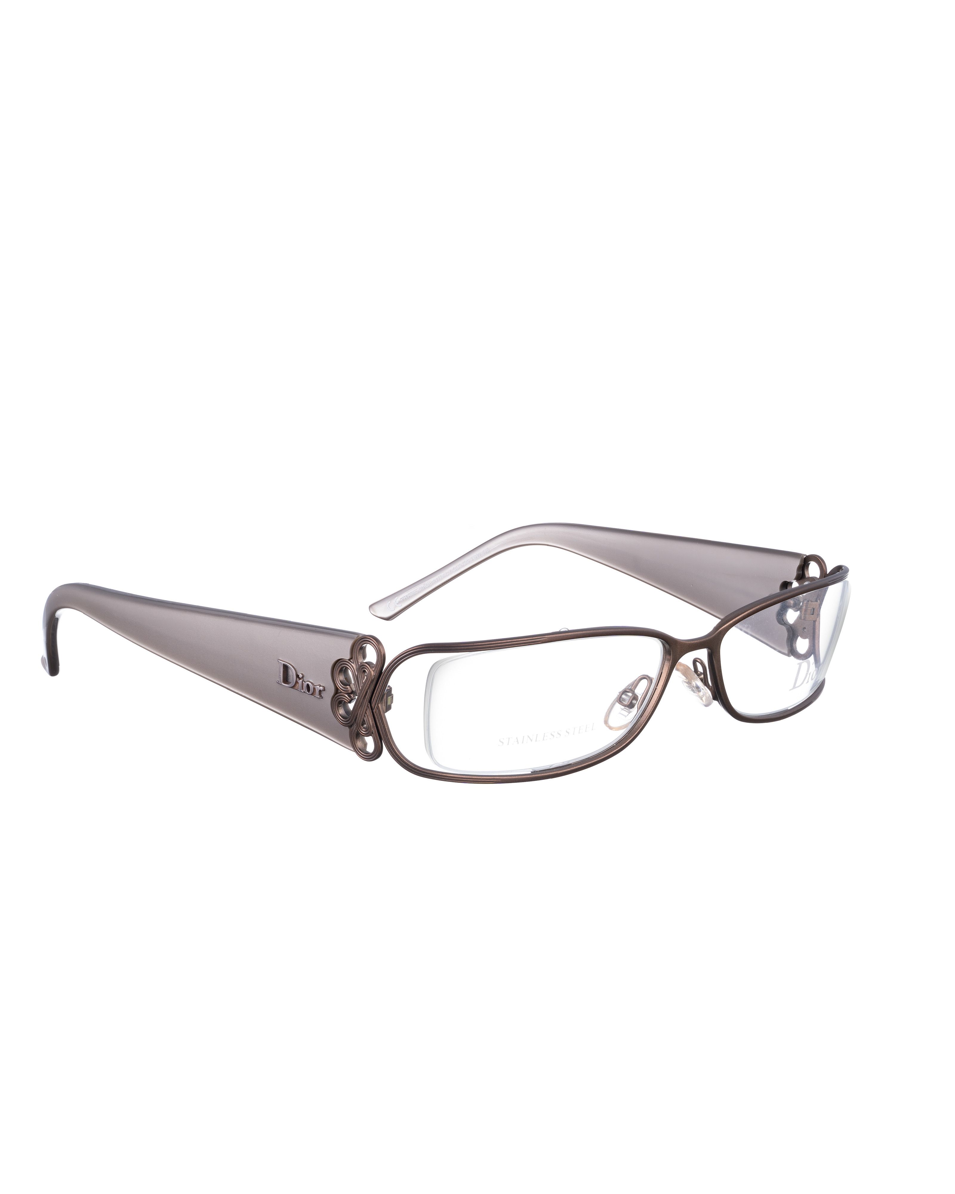 Dior Dior SS08 Vintage Metal Glasses with Grey Temples Size ONE SIZE - 1 Thumbnail
