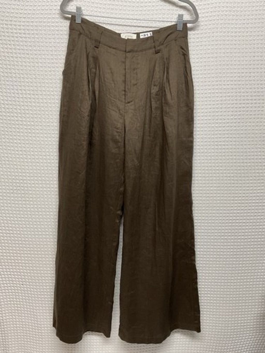 Other Dissh Chocolate Linen Lined Relaxed Wide Leg Pants Women 12 Size 34" / US 12 / IT 48 - 11 Thumbnail