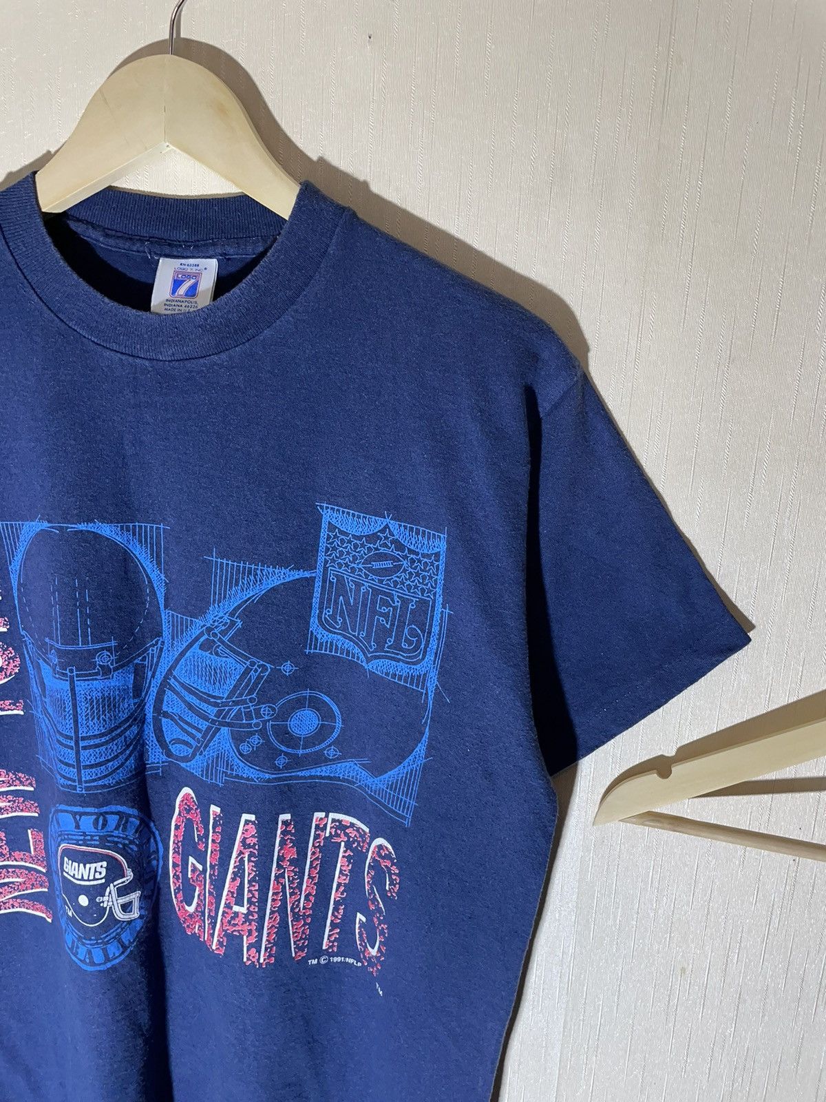 NFL × Vintage NFL Giants New York 1991 T shirt vintage Size US L / EU 52-54 / 3 - 2 Thumbnail