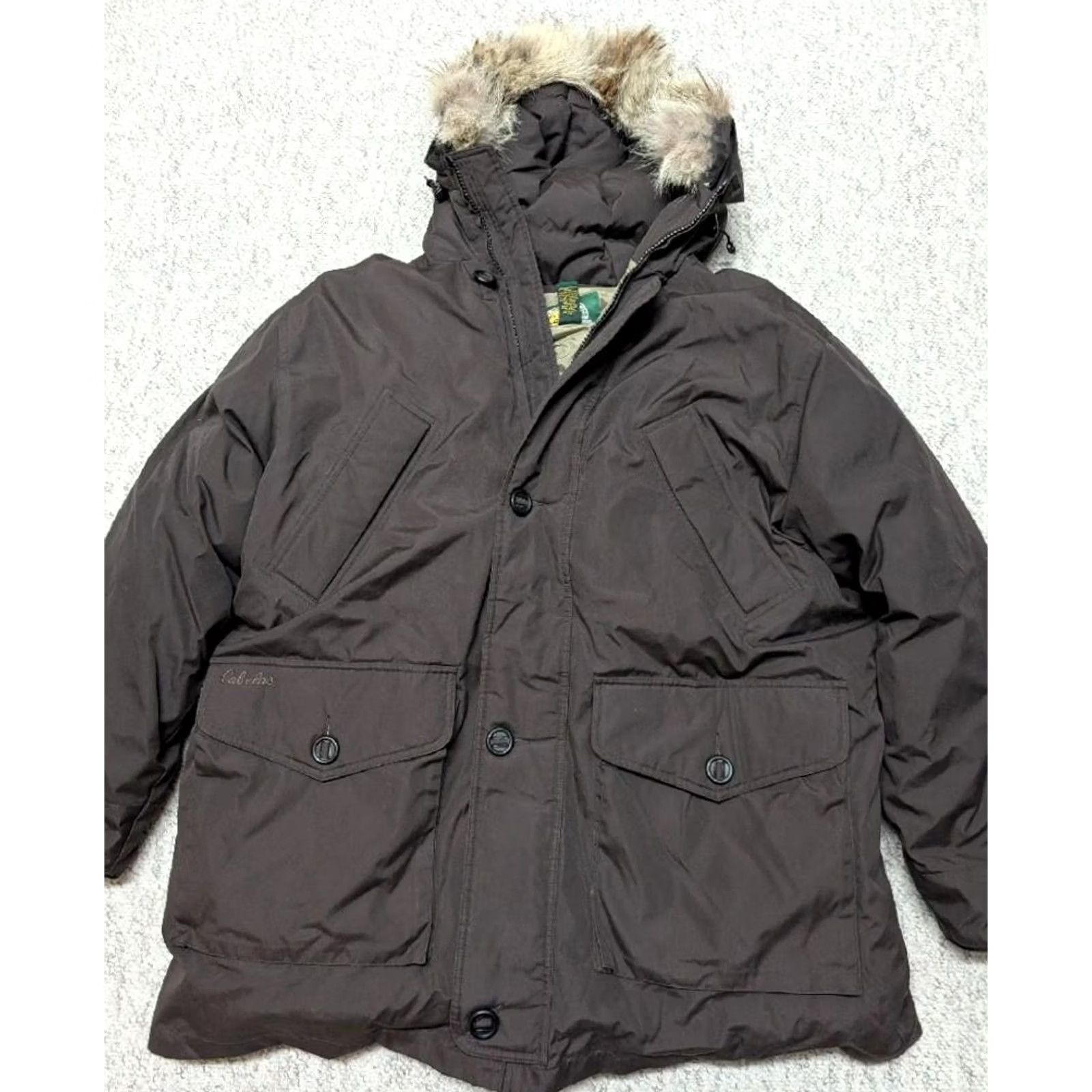 Vintage VINTAGE Cabela's parka coat GOOSE DOWN coyote fur trim XL brown ARCTIC coat Men's Size US XL / EU 56 / 4 - 2 Thumbnail