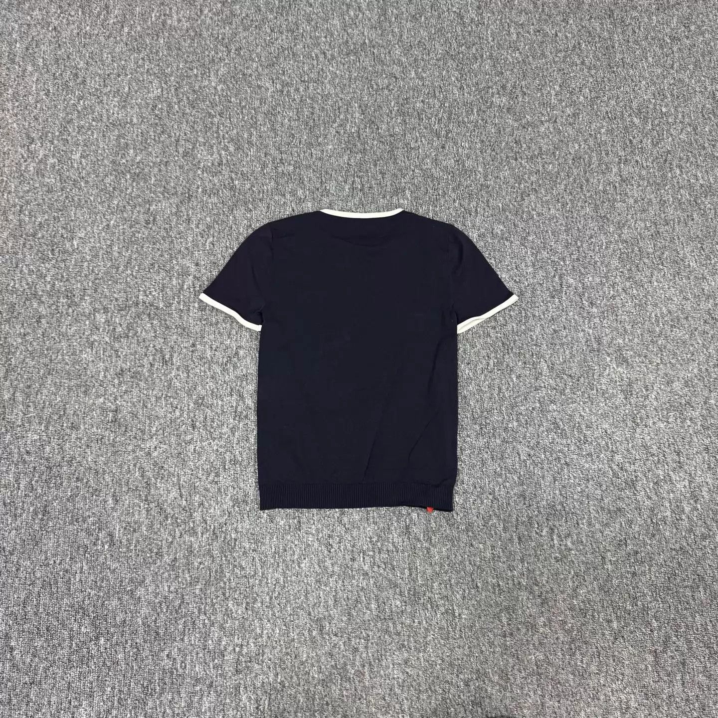 Miu Miu MIU MIU Women's Navy Letter Logo Short-Sleeve Top 38 99New Size XS / US 0-2 / IT 36-38 - 3 Thumbnail