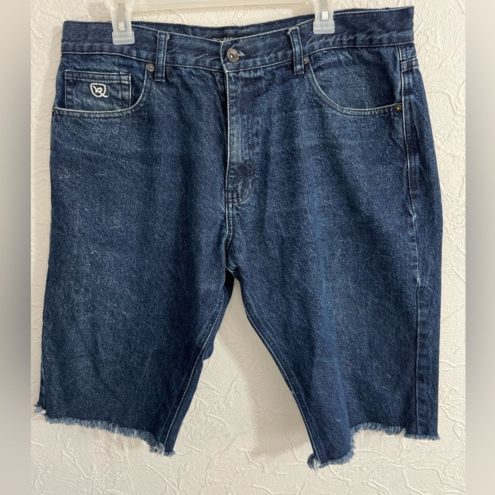 Rocawear Vintage Y2K Roca Wear Jean Shorts Jorts Size 38x13 Size US 38 / EU 54 - 1 Thumbnail