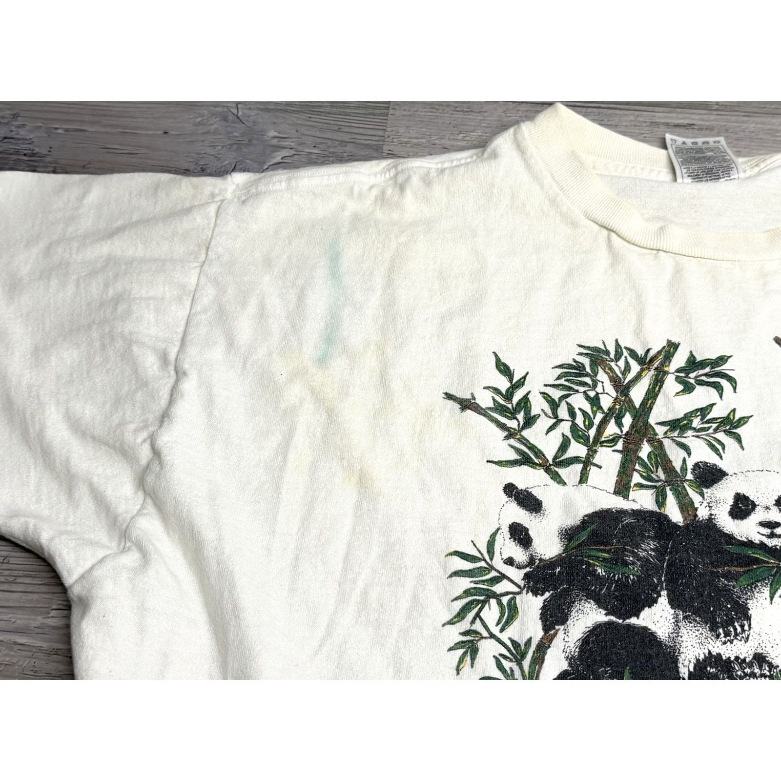 Fruit Of The Loom Vintage San Diego Blood Panda Bear Nature T Shirt XL White 90s Mens Graphic Tee Fruit of the Loom Size US XL / EU 56 / 4 - 4 Thumbnail