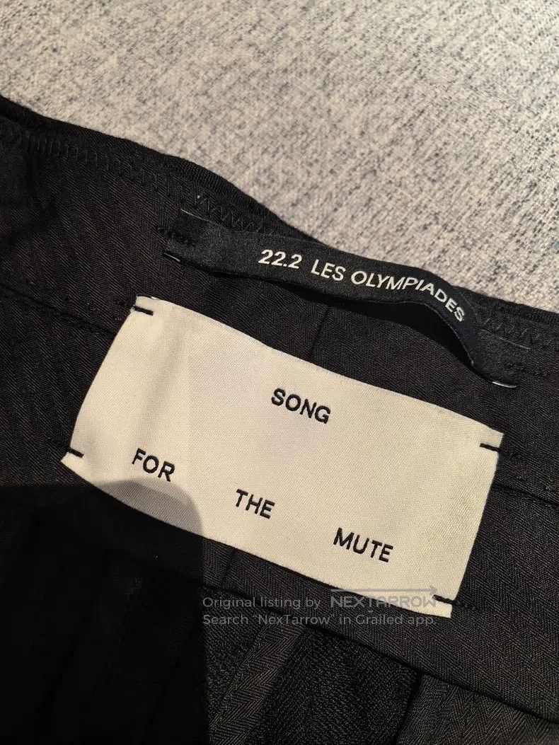 Song For The Mute Song For The Mute Black textured men's pants Size US 32 / EU 48 - 4 Thumbnail