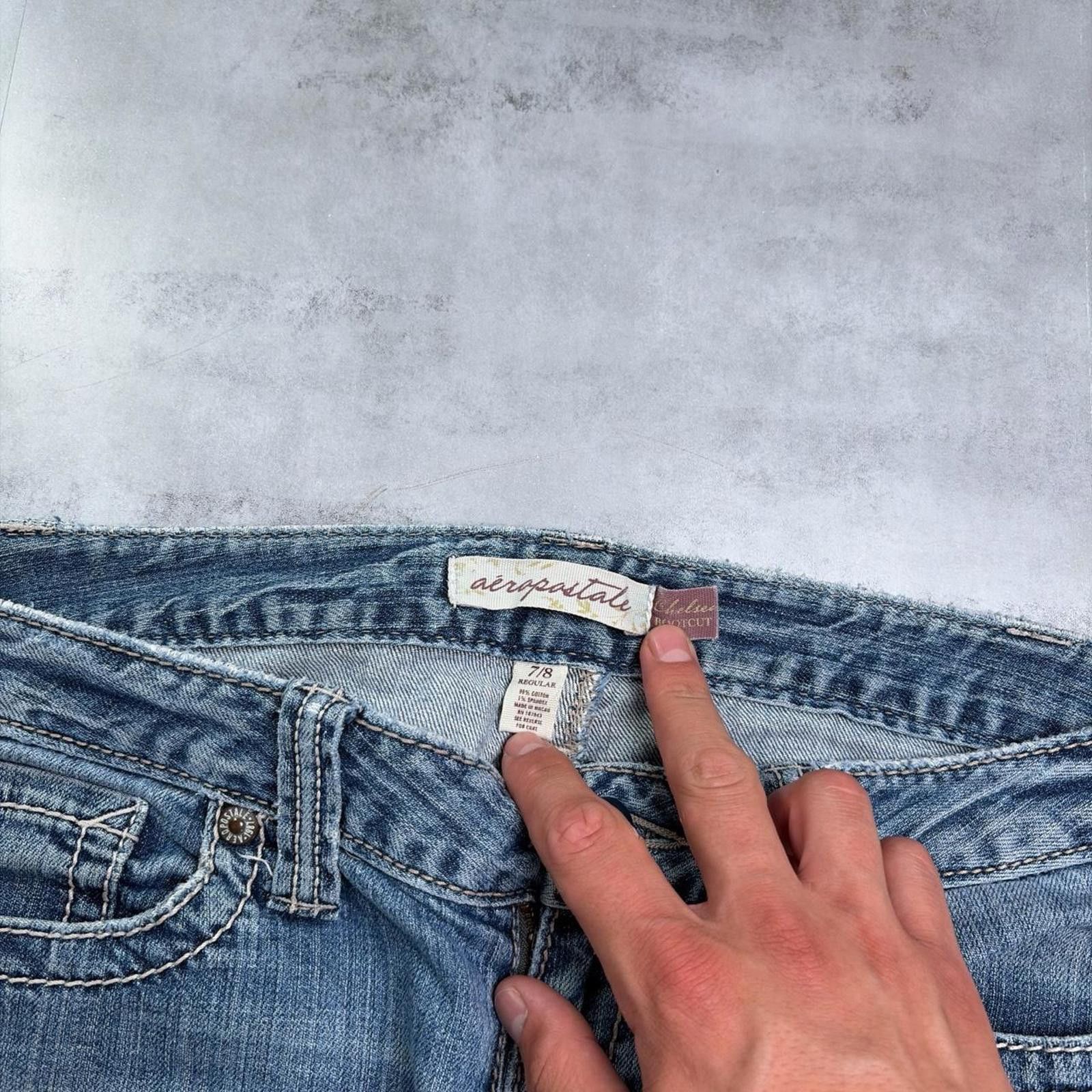 Aeropostale Y2K Aeropostale Grunge Flared Denim Jeans Size 30" / US 8 / IT 44 - 5 Thumbnail