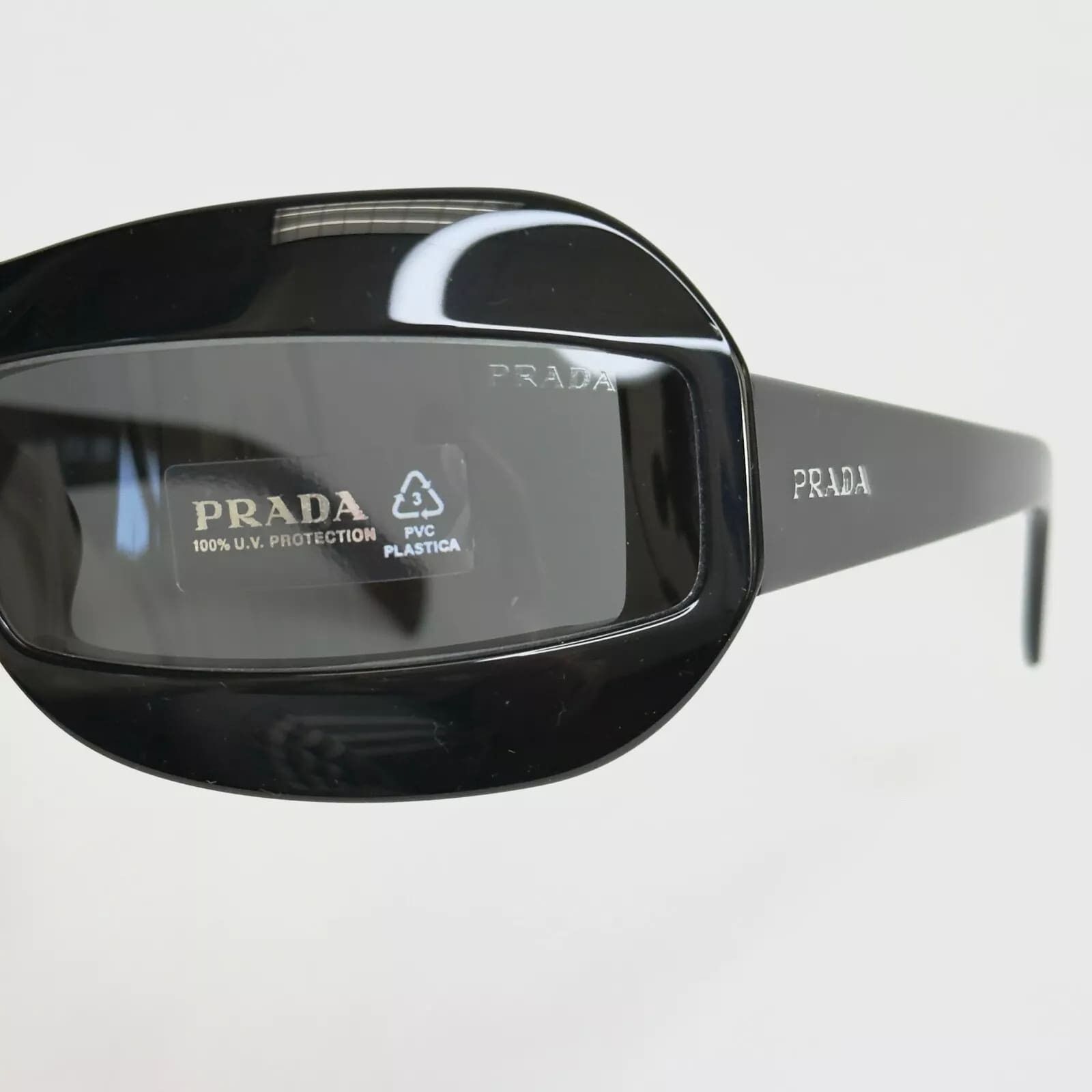 Prada PRADA Futuristic Black Wrap PR30YS 30Y Fashion Sunglasses Size ONE SIZE - 5 Thumbnail