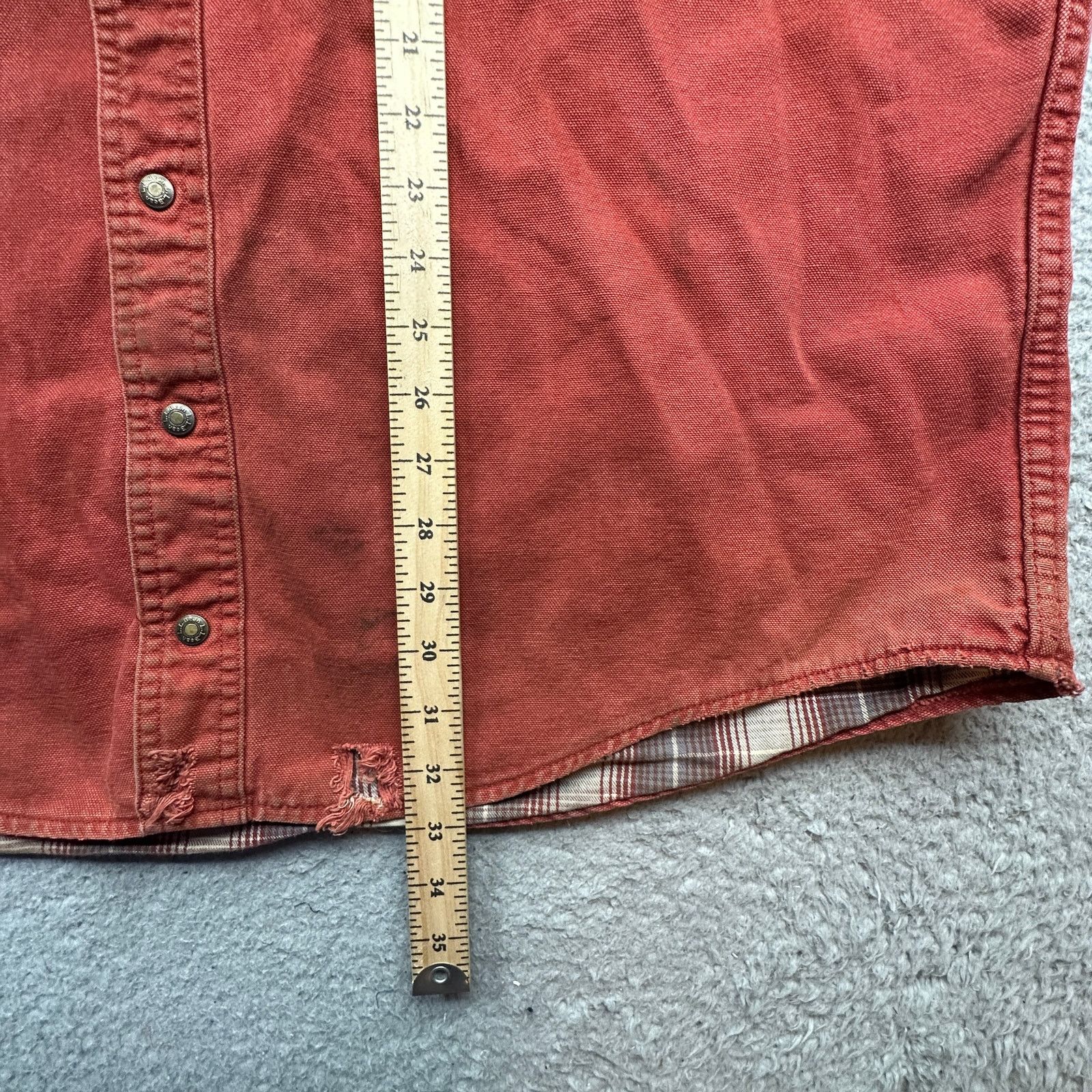 L.L. Bean LL Bean Canvas Plaid Lined Shirt XLT Button Up Distressed Size US XL / EU 56 / 4 - 5 Thumbnail