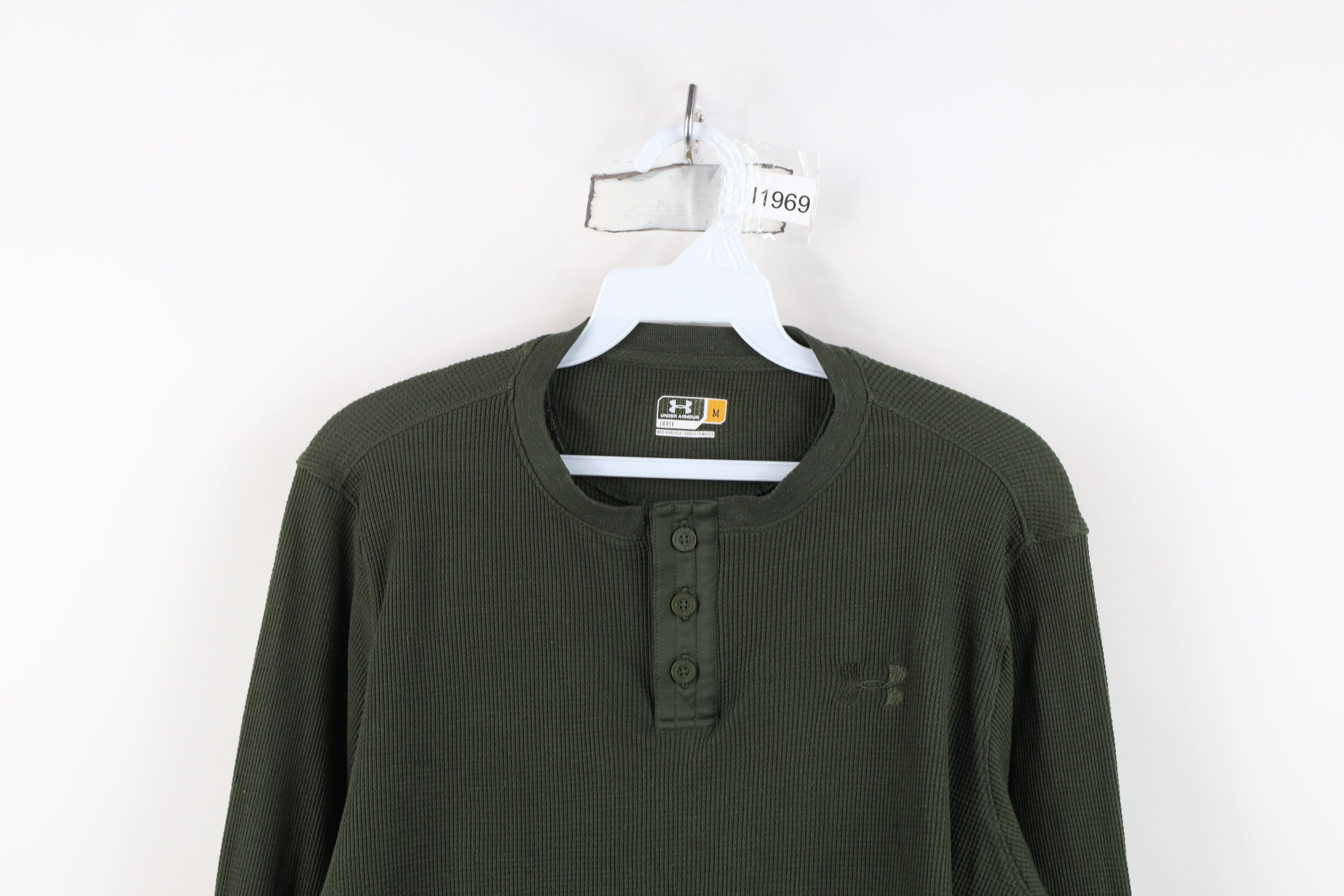 Under Armour Under Armour Thermal Waffle Knit Long Sleeve Henley T-Shirt Size US M / EU 48-50 / 2 - 2 Thumbnail