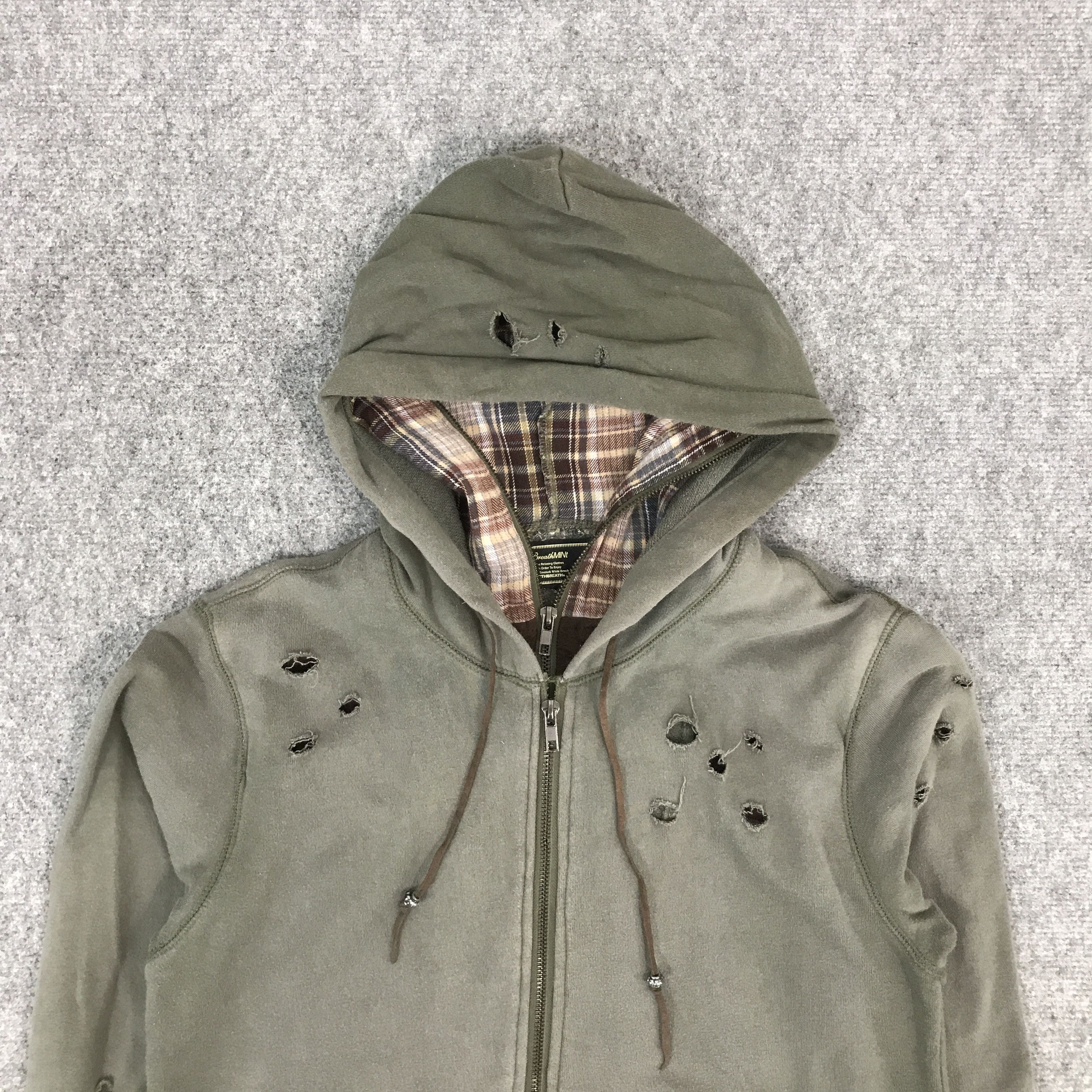 If Six Was Nine × Japanese Brand × KMRii JAPAN BREATHMINT DISTRESSED SHOOT DESIGN HOODIES JACKET Size US M / EU 48-50 / 2 - 3 Thumbnail