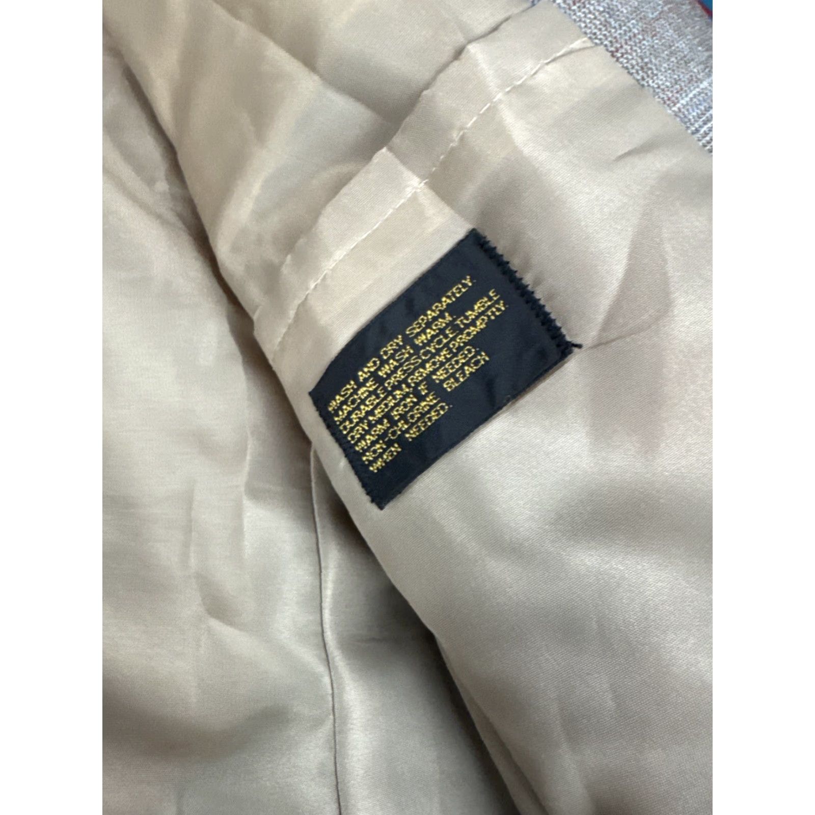 Haggar VINTAGE Haggar Suit Mens 42 2 Piece Blazer Pants 38x30 Brown Checkered Made In USA Gray Wool 90s London Wedding Mens Size 42R - 5 Thumbnail