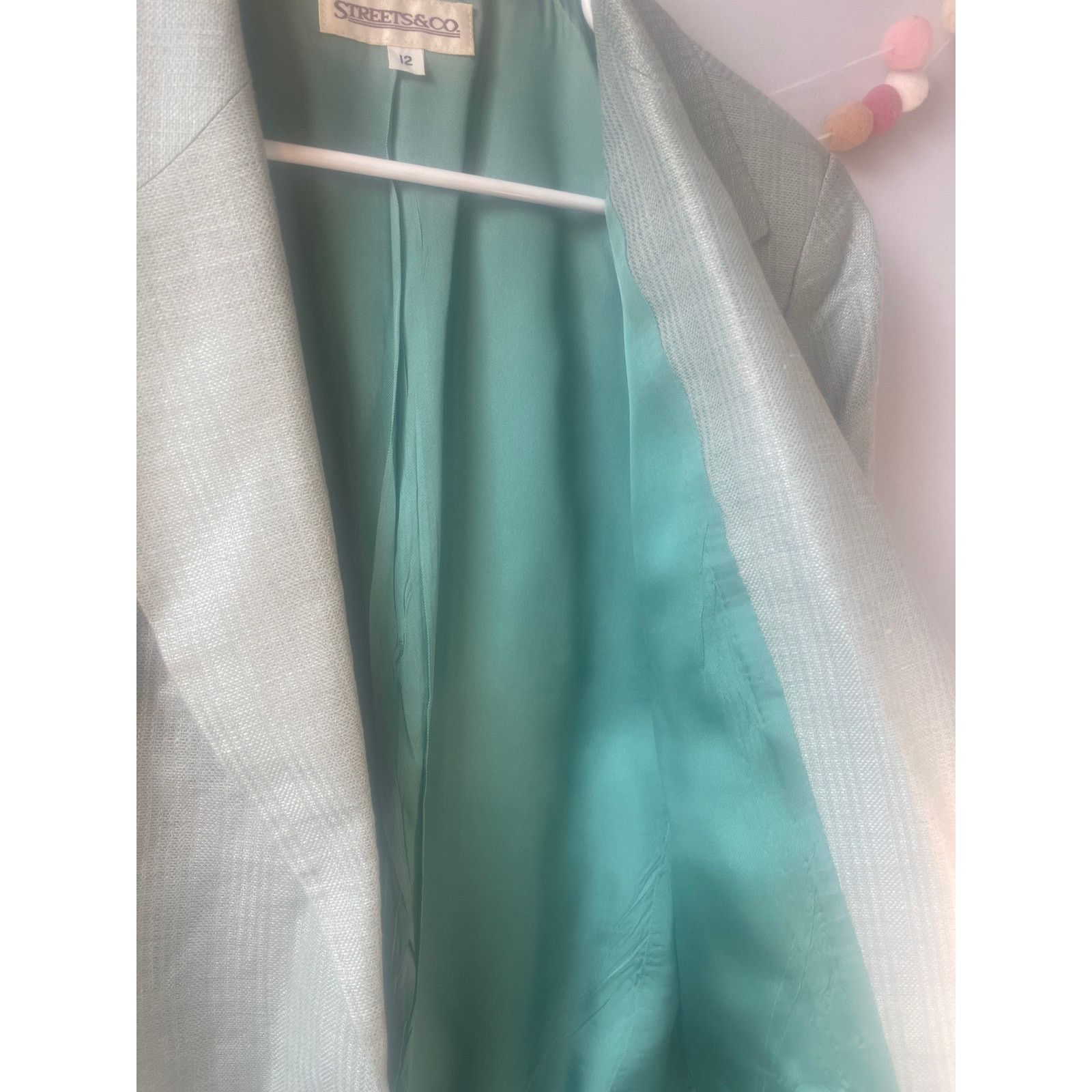 Vintage Streets & Co Vintage Classic Light Green Suit Jacket Blazer Size XL / US 12-14 / IT 48-50 - 6 Thumbnail