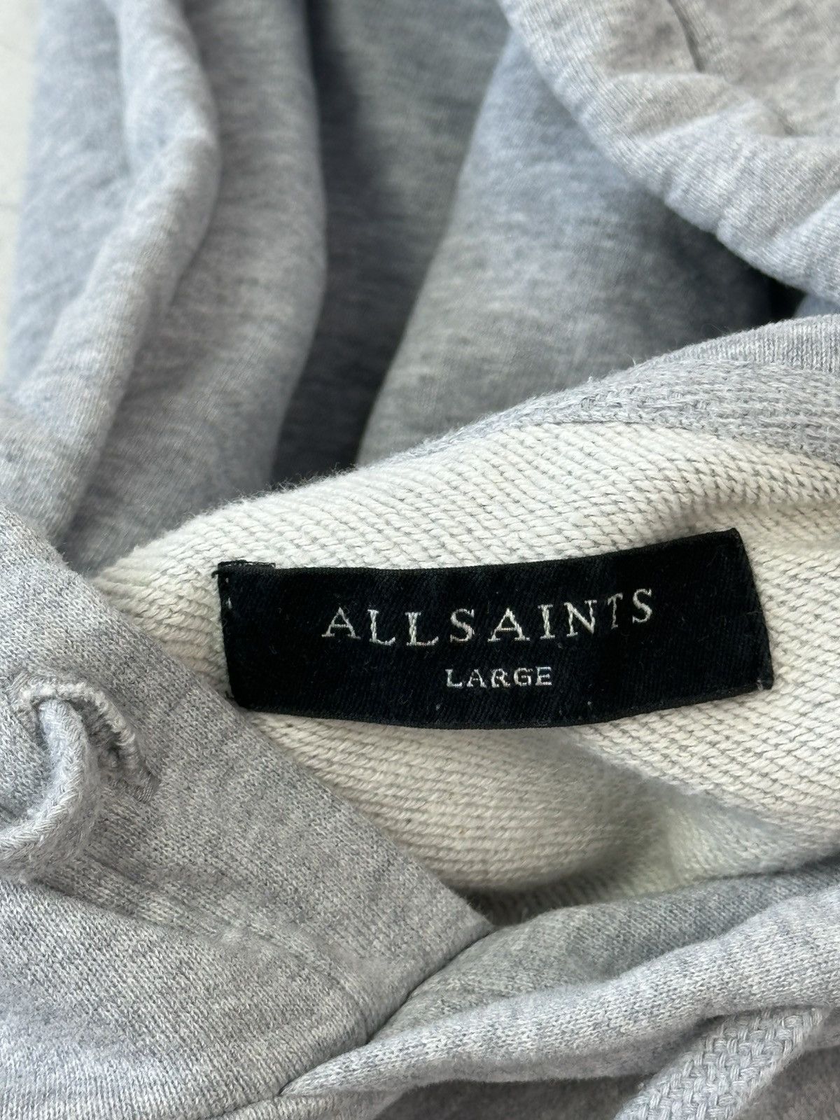 Allsaints Allsaints Raven Grey Logo Hoodie Size US L / EU 52-54 / 3 - 8 Thumbnail