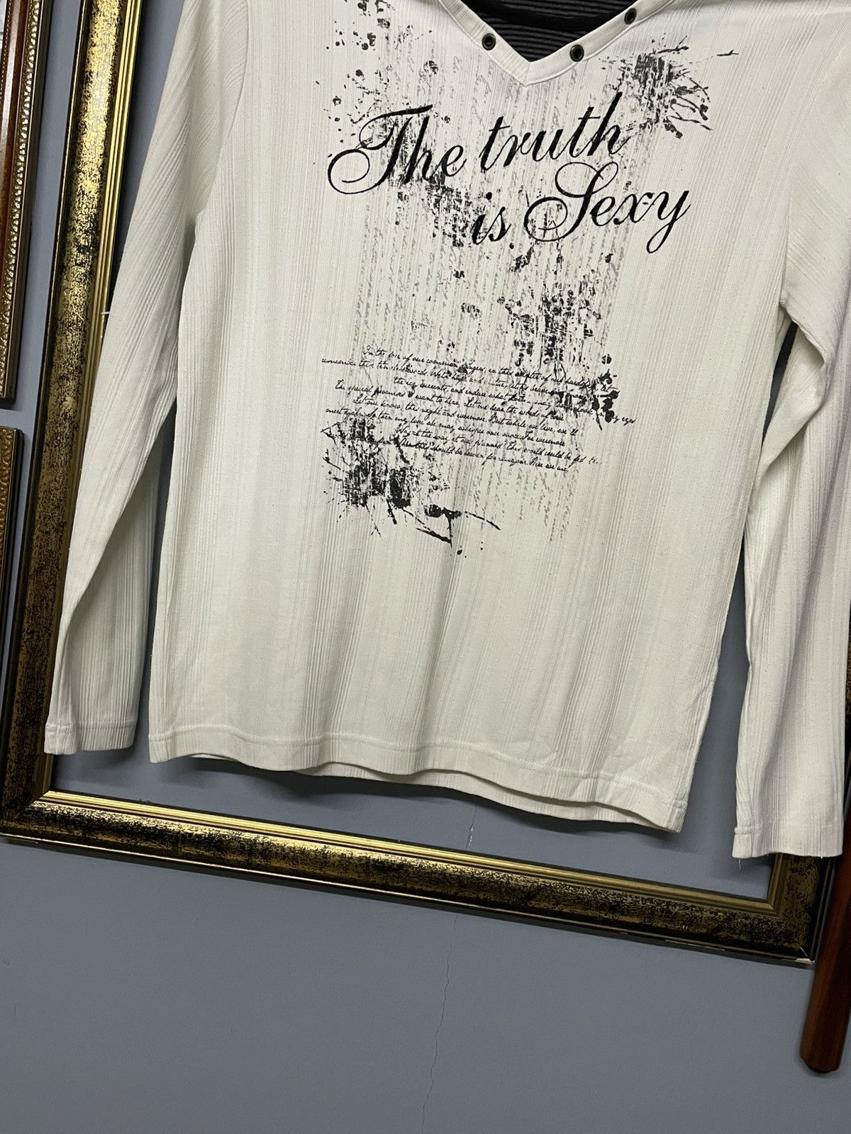 Japanese Brand Vintage 1990s Japan Designer Spinash Poem The Truth Sexy Tee Size US M / EU 48-50 / 2 - 3 Thumbnail
