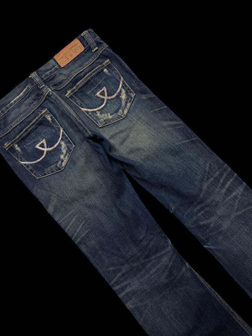 Japanese Brand FLARED Blue Blue Japanese Rusty Mudwash Distressed Grunge Size US 28 / EU 44 - 16 Thumbnail