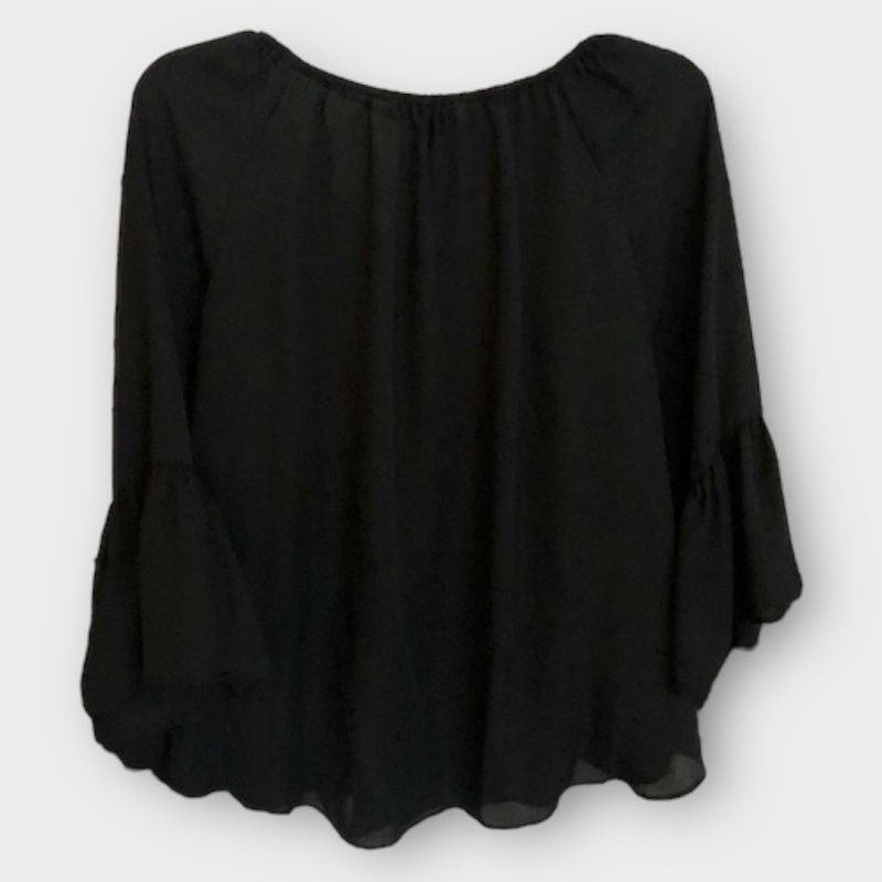 Vintage My Michelle | Vintage Y2K Black peasant top | Small Size S / US 4 / IT 40 - 4 Thumbnail