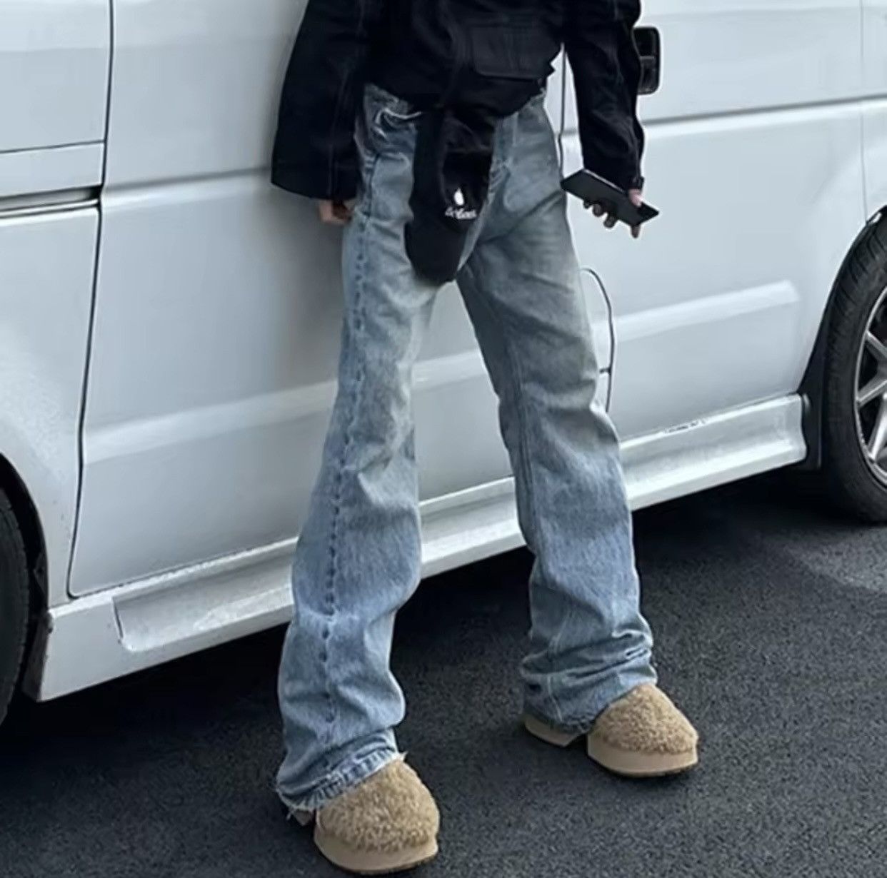 Japanese Brand × Vintage Harajuku Streetwear Washed Vintage Solid Jeans Size US 32 / EU 48 - 1 Thumbnail