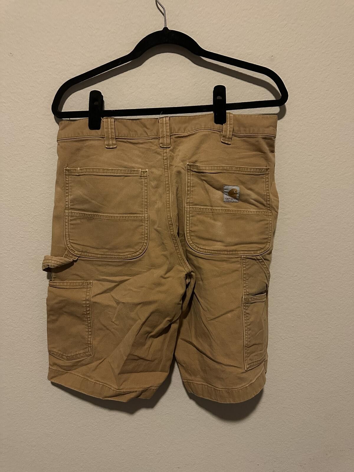 Carhartt Carhartt Relaxed Fit Khaki Work Shorts Size 33 Size US 33 - 4 Thumbnail