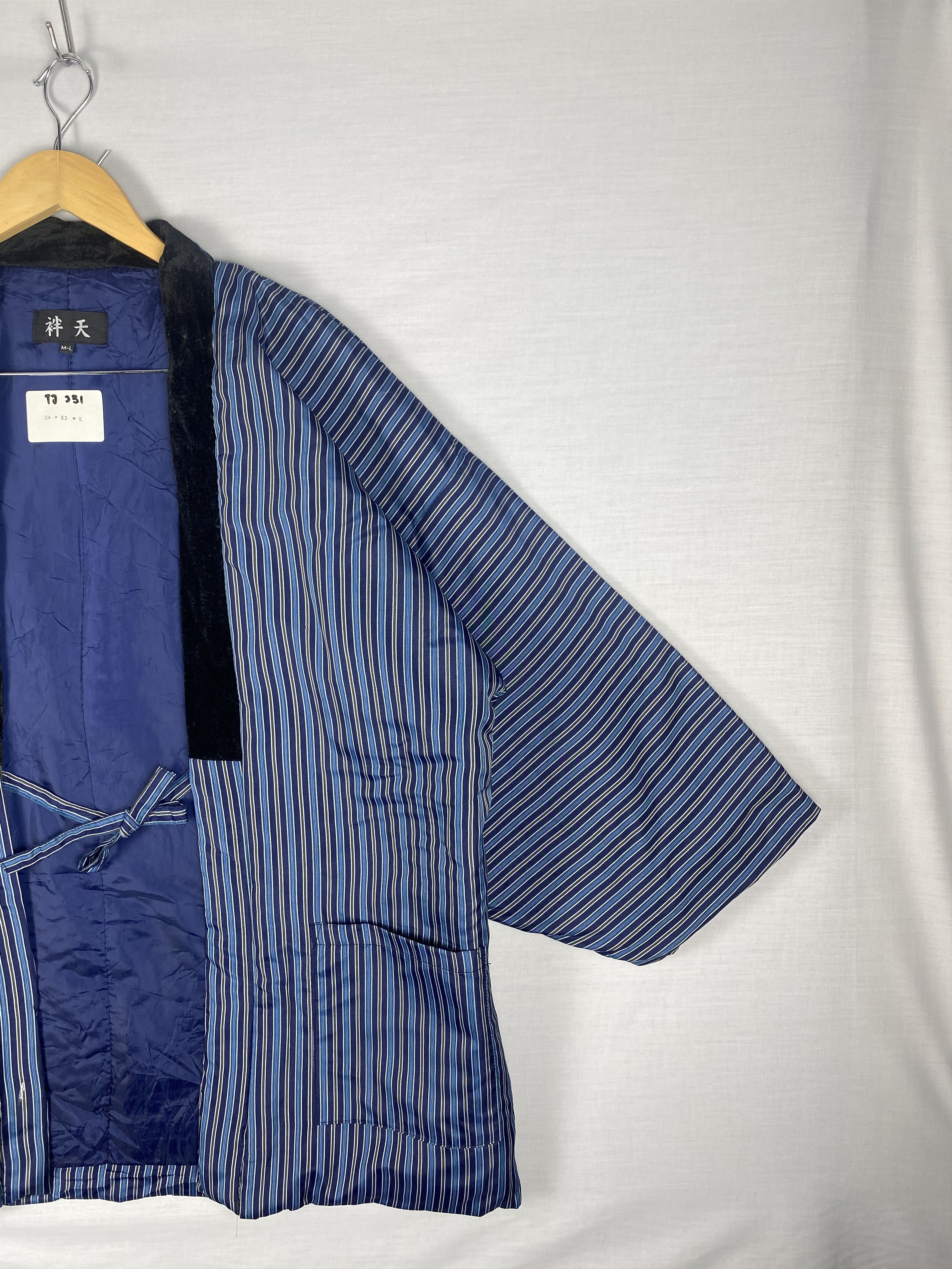 Japanese Brand Vintage Japanese Spring Kimono Traditional Striped Hanten Size US L / EU 52-54 / 3 - 4 Thumbnail