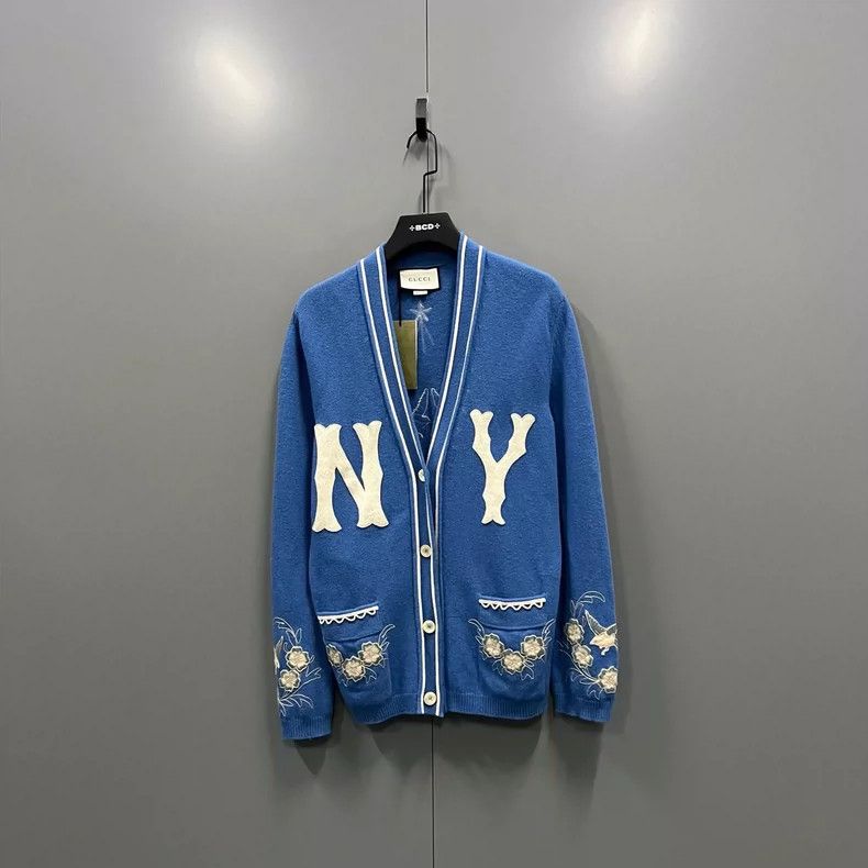 Gucci Gucci Yankees co-branded blue cardigan jacket Size US XS / EU 42 / 0 - 1 Thumbnail