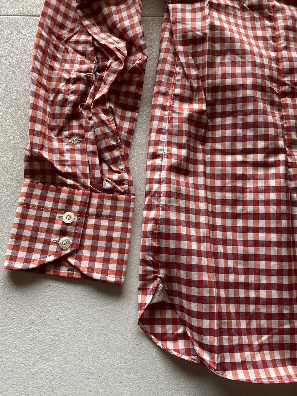Tom Ford Tom Ford strawberry gingham check shirt 17 43e NWOT Size US L / EU 52-54 / 3 - 5 Thumbnail