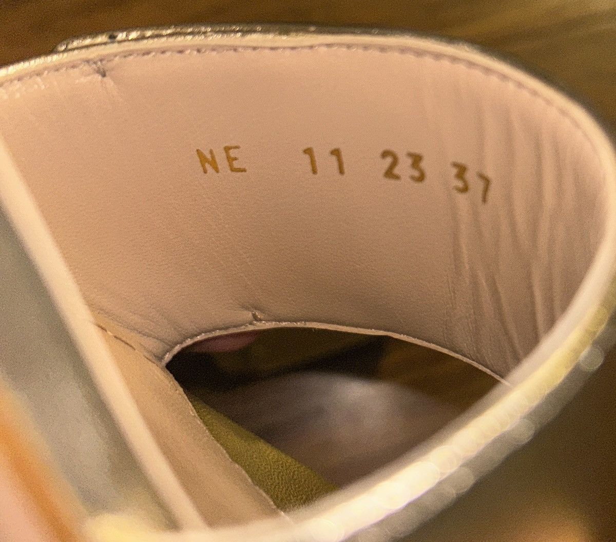 Dior DIOR OR C'EST DIOR HEELED SLIDE Gold-Tone Laminated Lambskin Size US 7 / IT 37 - 8 Thumbnail