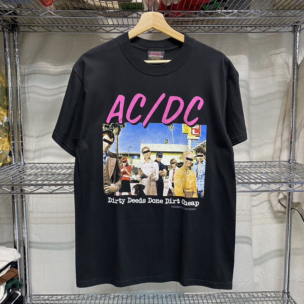 image of Deadstock 2003 Acdc Dirty Deeds Done Dirt Cheap Band Tee in Black, Men's (Size Large)
