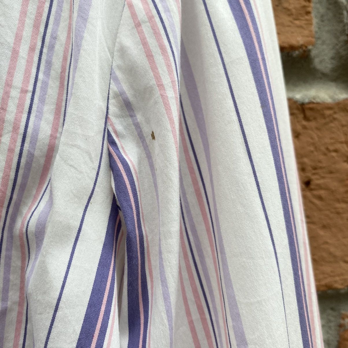 Max Mara Max Mara White Striped Long Sleeve Button-Up Shirt Size M / US 6-8 / IT 42-44 - 5 Thumbnail