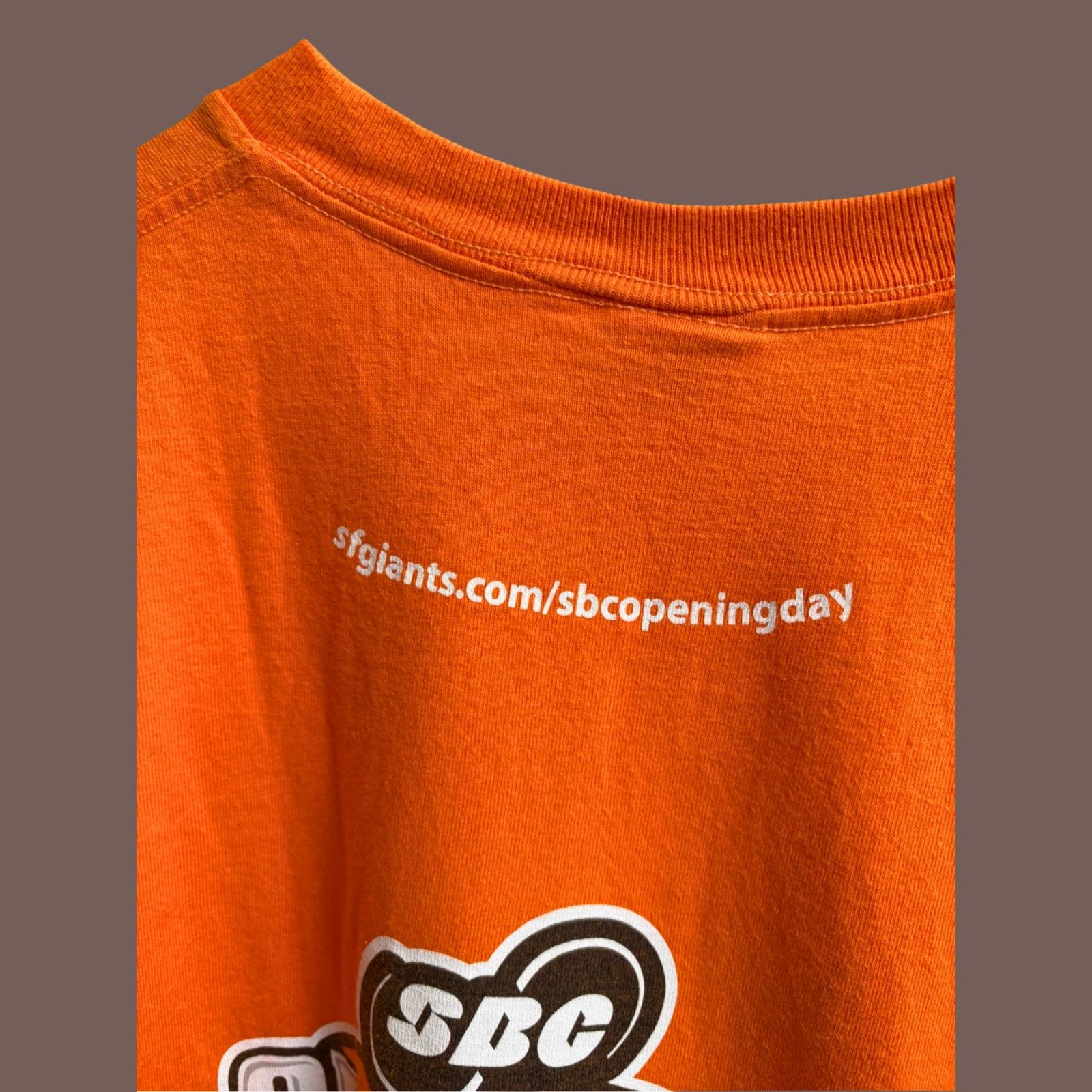 Fruit Of The Loom VTG Baseball Tee | SF Giants Orange Promo | 2000s MLB Size US L / EU 52-54 / 3 - 5 Thumbnail