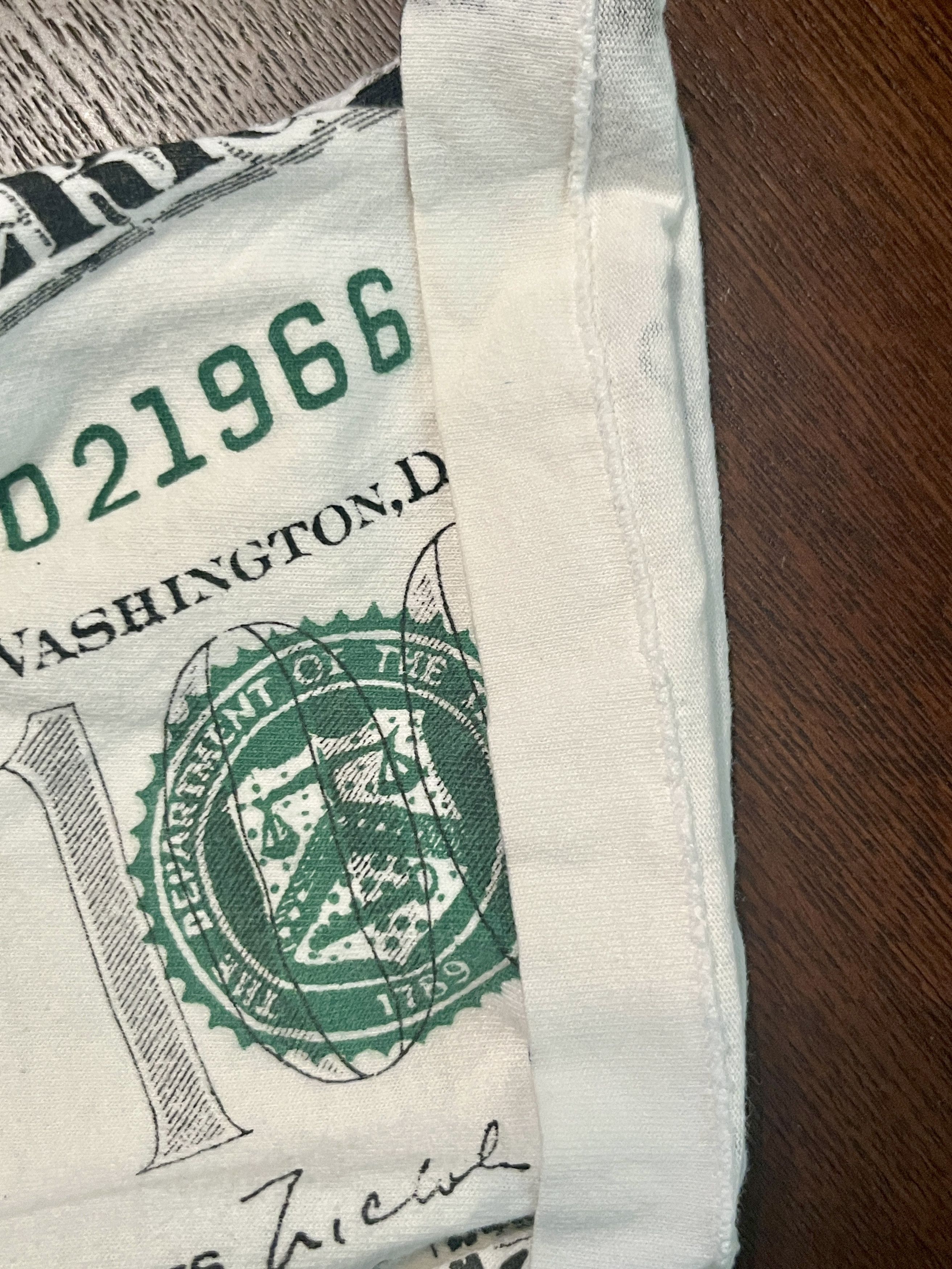 Vintage Vintage 1990 Hundred Dollar Bill AOP Single Stitch USA L Size US L / EU 52-54 / 3 - 9 Thumbnail