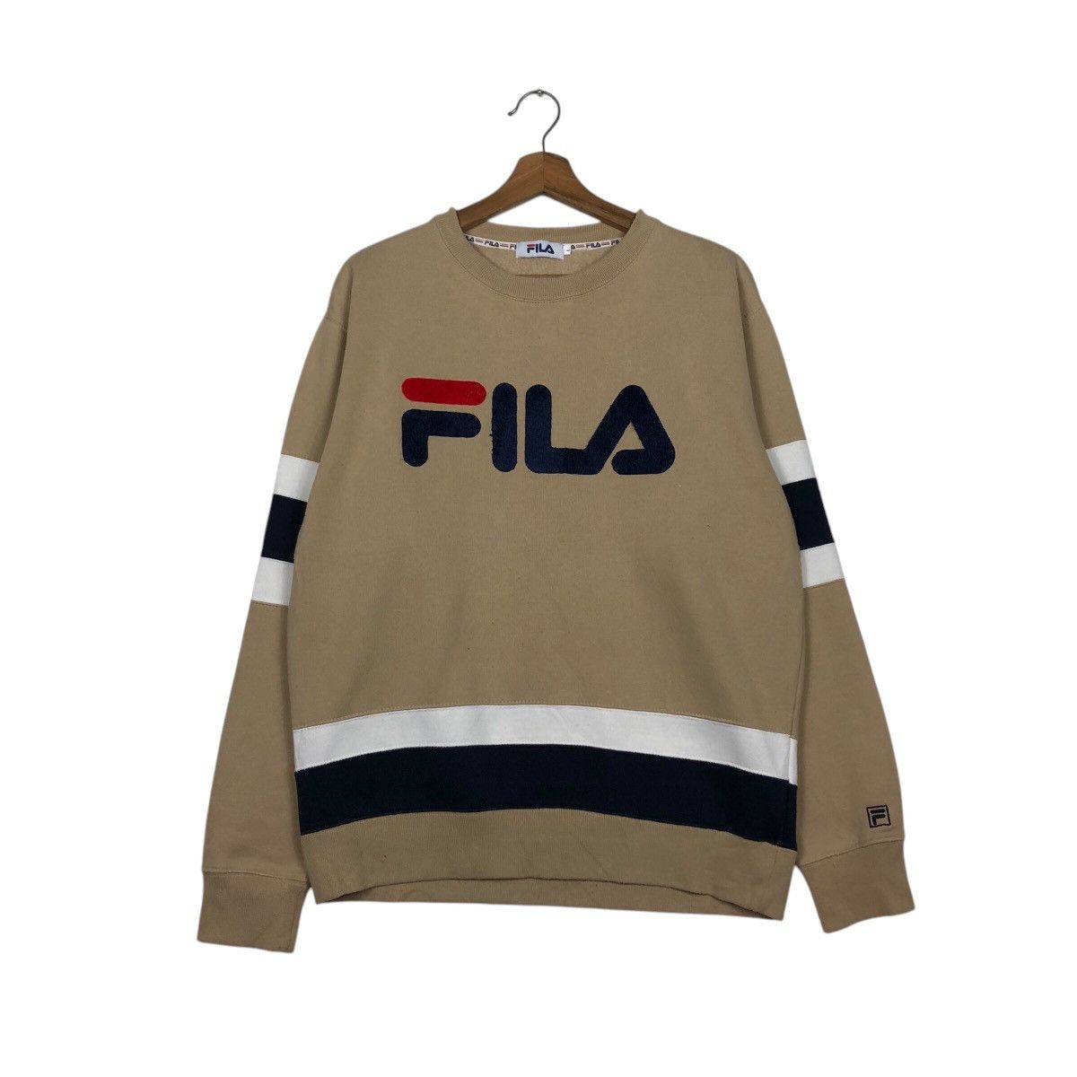 Fila × Japanese Brand 📌Vintage Sweatshirt Fila Big Logo Spell Out Size US L / EU 52-54 / 3 - 2 Thumbnail