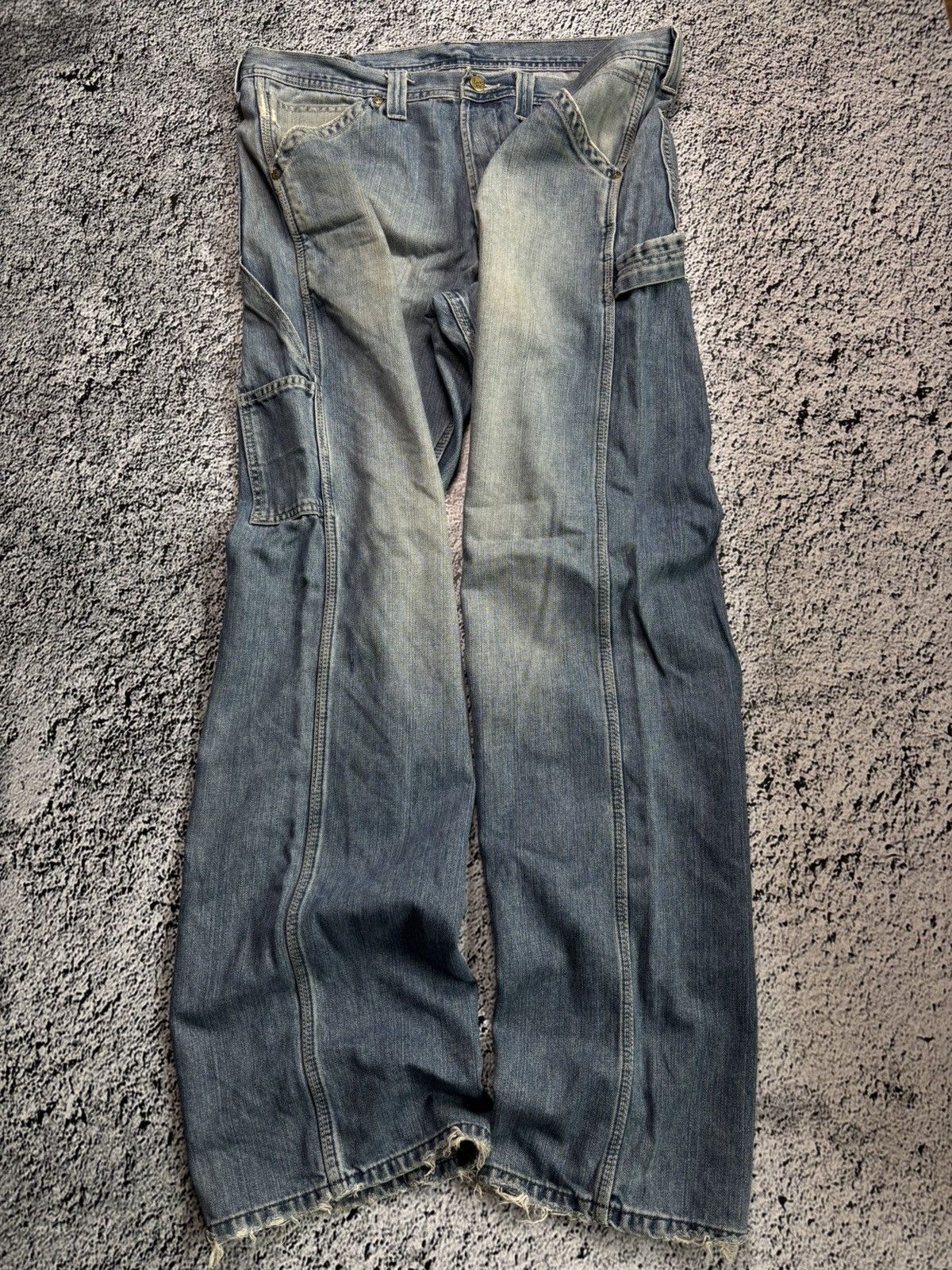 Lee × Vintage Distressed baggy 90s Lee denim jeans y2k skate style Size US 36 / EU 52 - 1 Thumbnail