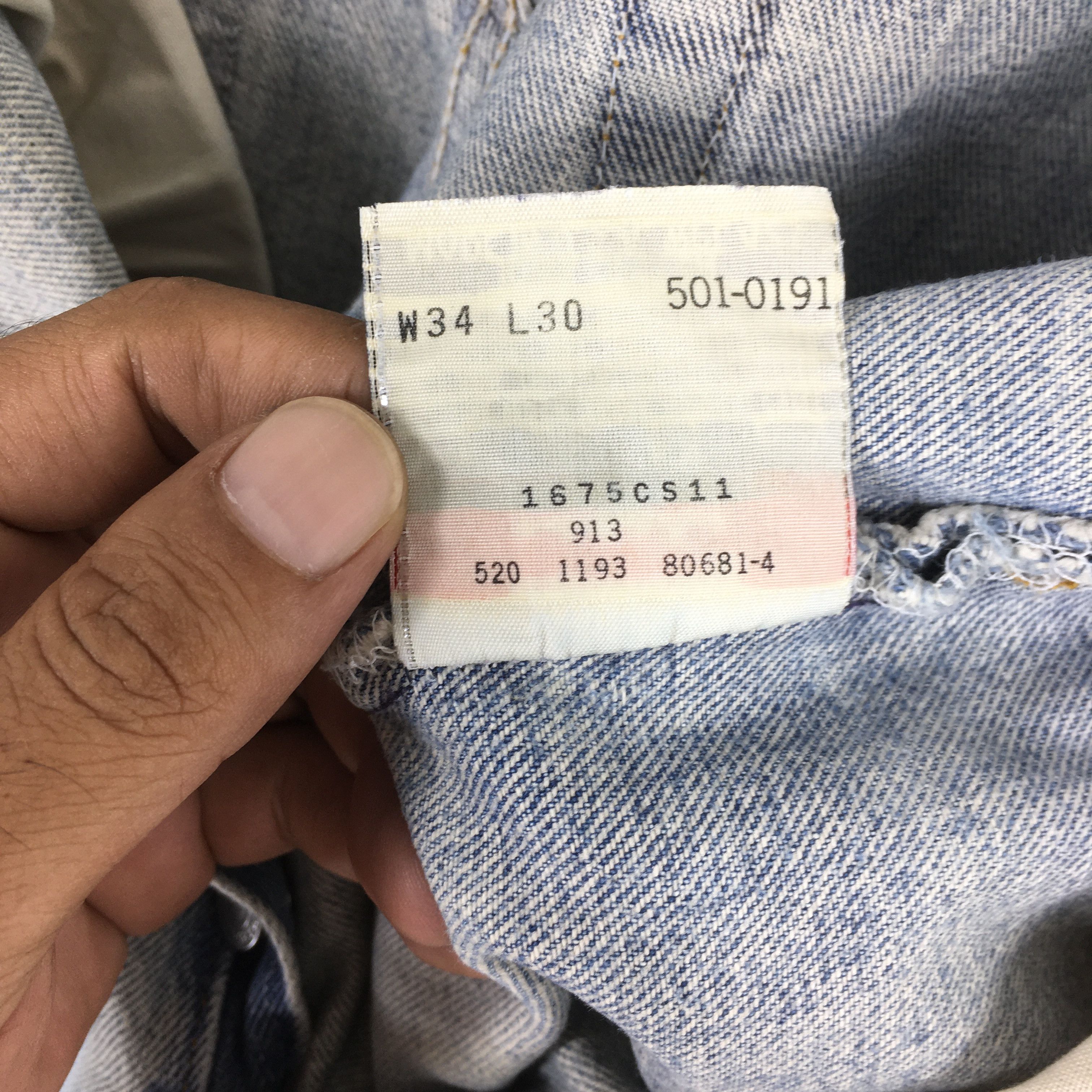 Levi's Size 31x29 Vintage 90s Levi's 501 Faded Dirty Jeans S358 Size US 31 - 13 Thumbnail
