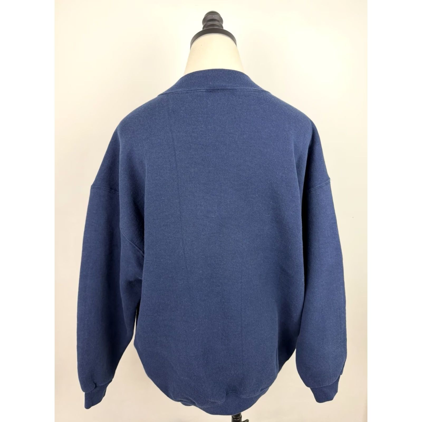 Vintage VINTAGE CHIC Sweatshirt Womens XL Navy Blue Blank Crewneck 90s Preppy Mom Size XL / US 12-14 / IT 48-50 - 7 Thumbnail