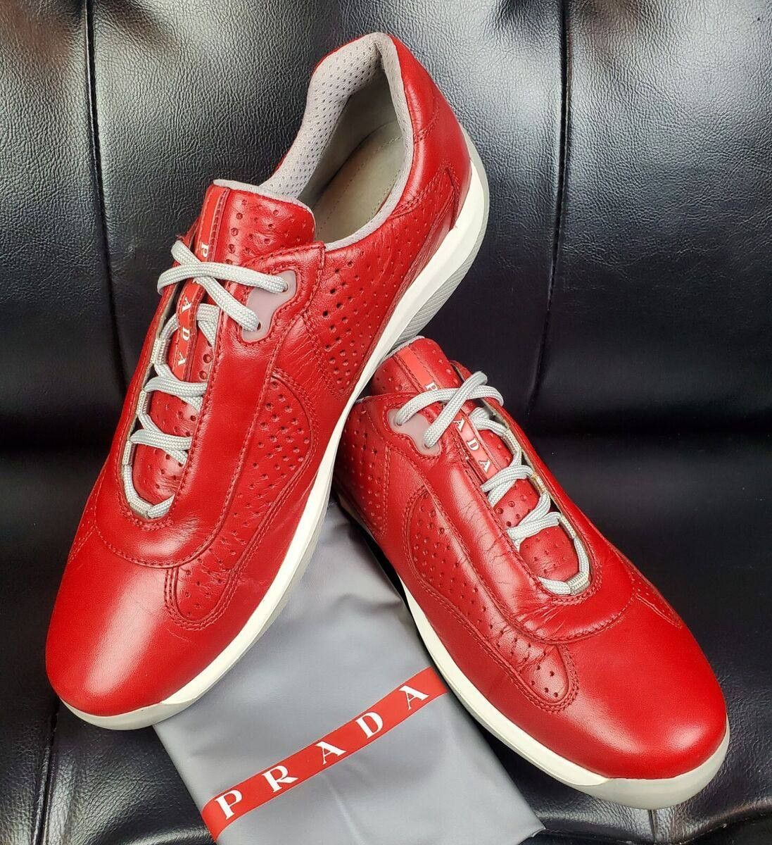 Prada Prada Americas Cup Cherry Red sz US9 Size US 9 / EU 42 - 1 Thumbnail