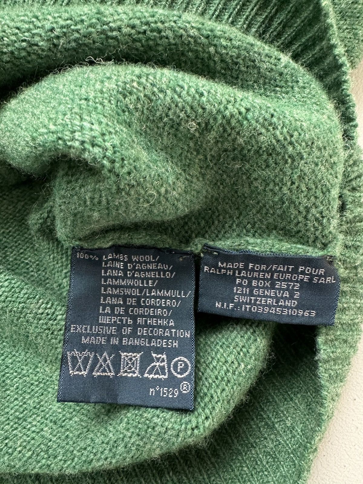 Polo Ralph Lauren × Vintage Womens Vintage Polo Ralph Lauren Y2k V neck Sweater Jumper Size L / US 10 / IT 46 - 9 Thumbnail