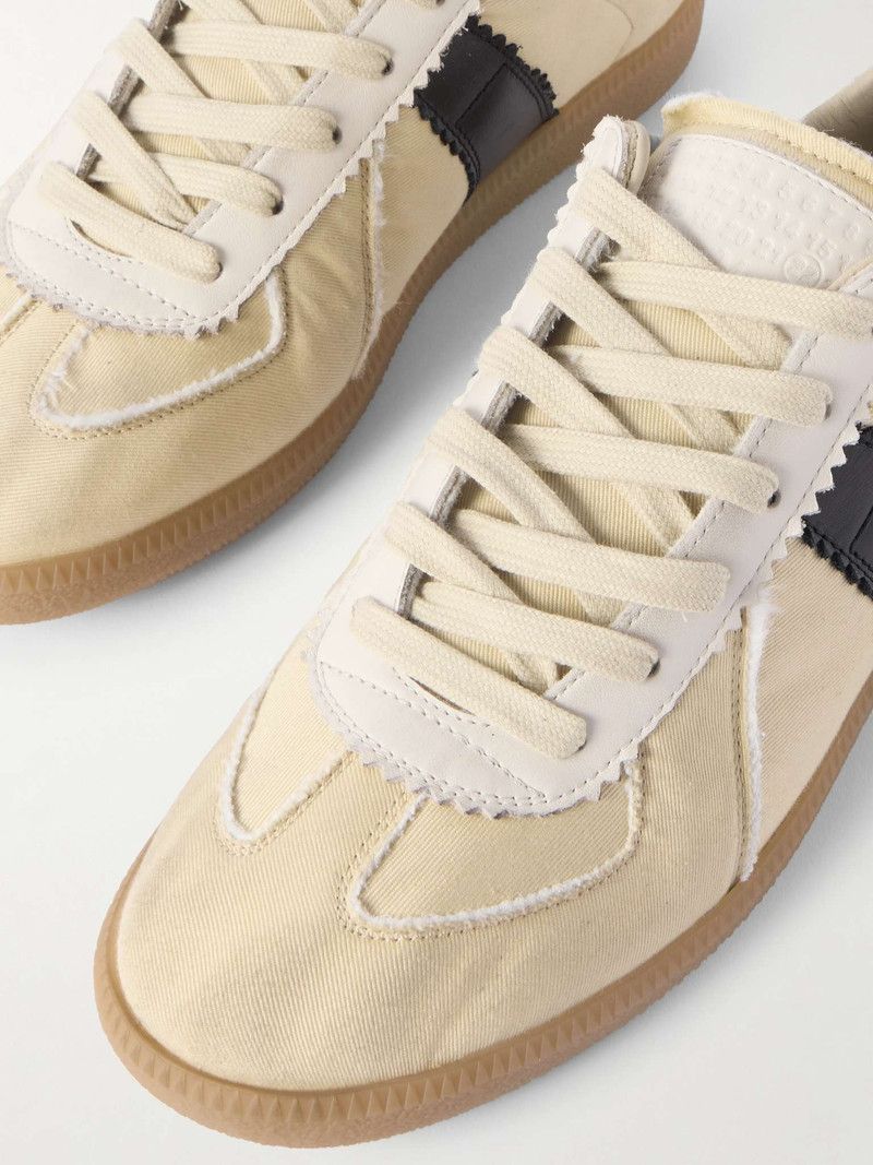 Maison Margiela o1bcso1str0526 Replica Leather Suede-Trimmed Twill Sneakers Size US 10.5 / EU 43-44 - 4 Thumbnail