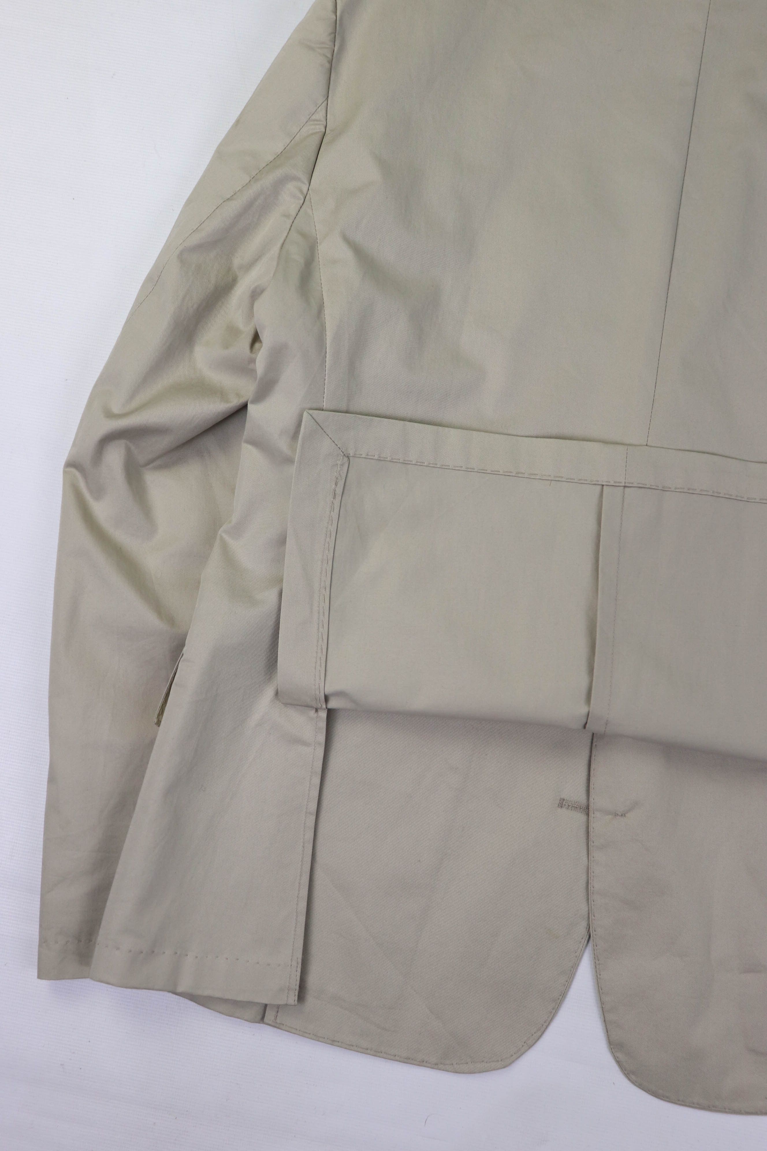 Aquascutum Aquascutum Made in Italy Light Beige Cotton Blazer Jacket Size 40S - 14 Thumbnail