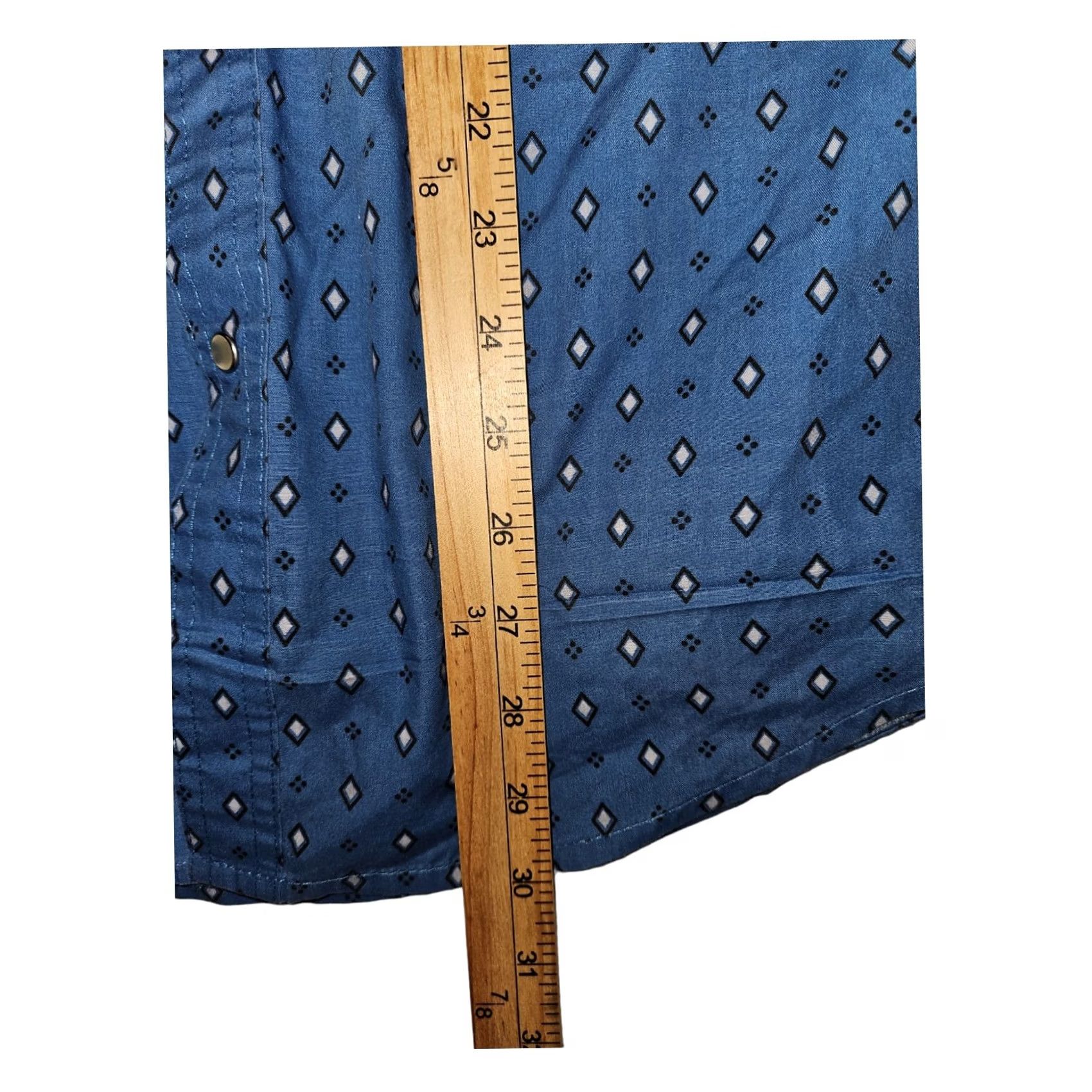 Wrangler VINTAGE Wrangler Wrancher Pearl Snap Shirt Mens XL Long Sleeve Blue Western Cowboy Size US XL / EU 56 / 4 - 4 Thumbnail