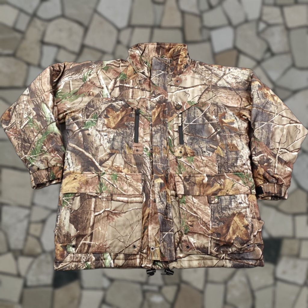 Realtree VINTAGE 10X Jacket Mens Medium Brown Realtree AP Camo Insulated Full Zip Hunting Coat Size US M / EU 48-50 / 2 - 1 Thumbnail