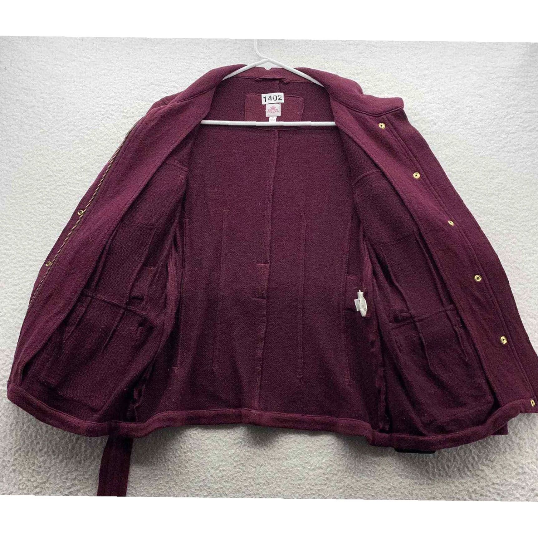 Peter Millar Peter Millar Wool Peacoat Womens Small S Full Zip Snap Belted Elbow Pad Golf Jacket Size S / US 4 / IT 40 - 6 Thumbnail