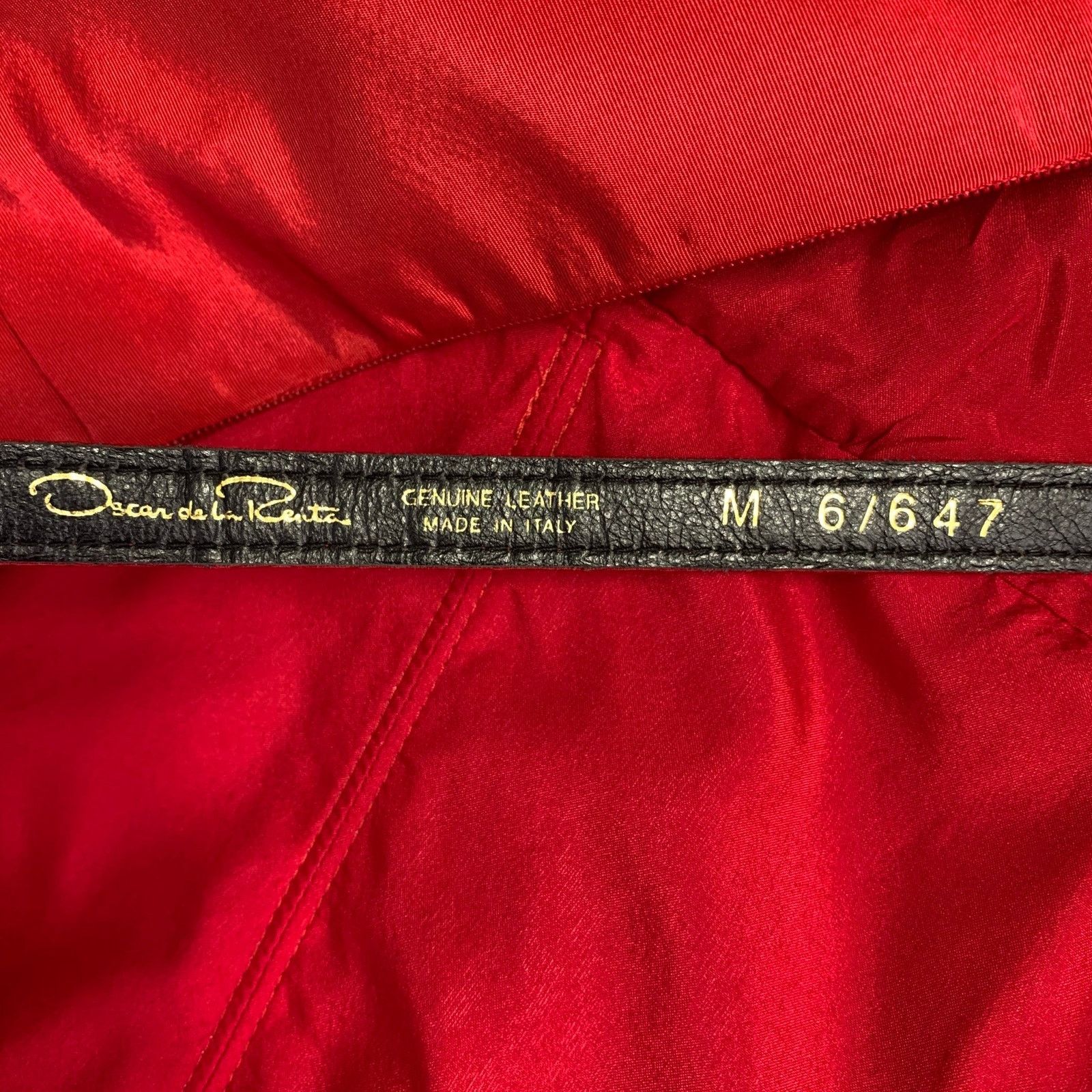 Oscar De La Renta Red Silk Taffeta One Shoulder Knee Length Cocktail Dress Size M / US 6-8 / IT 42-44 - 8 Thumbnail