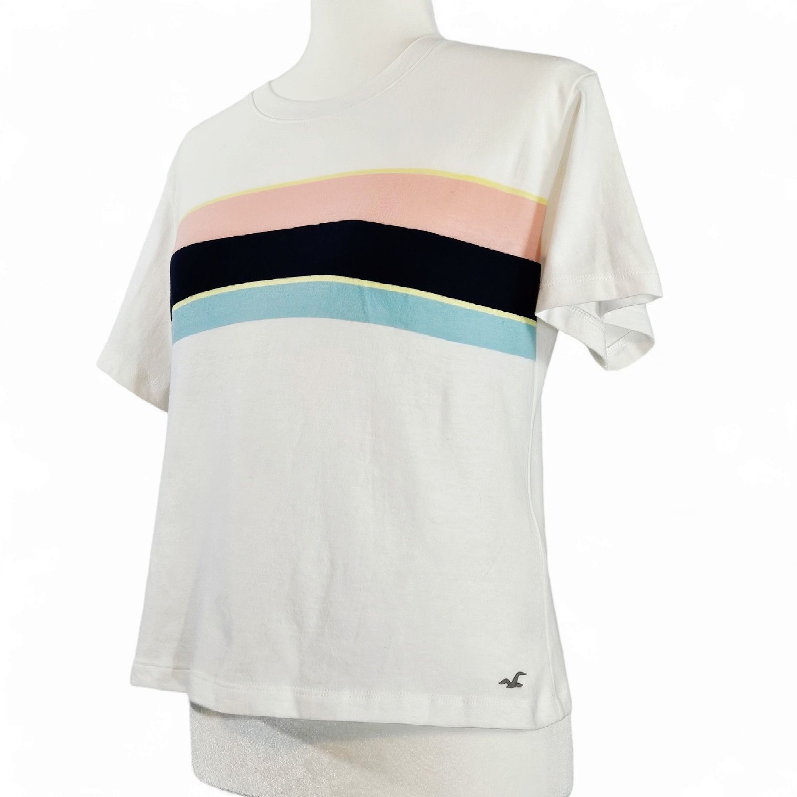 Hollister EUC Hollister Womens Short Sleeve T-Shirt Sz. XS White Size XS / US 0-2 / IT 36-38 - 1 Thumbnail