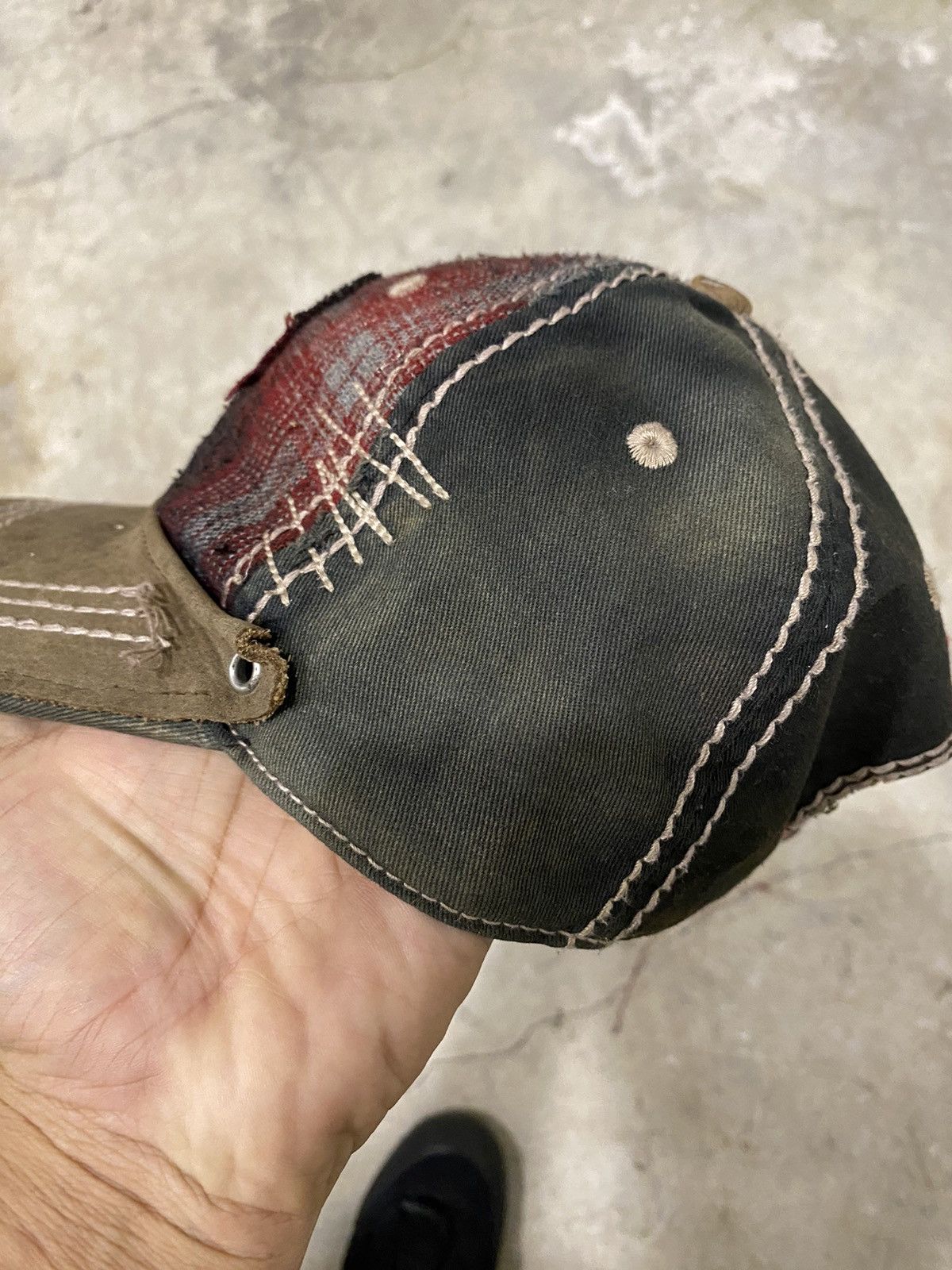 True Religion Vintage True Religion Distressed Plaid Cap Size ONE SIZE - 6 Thumbnail