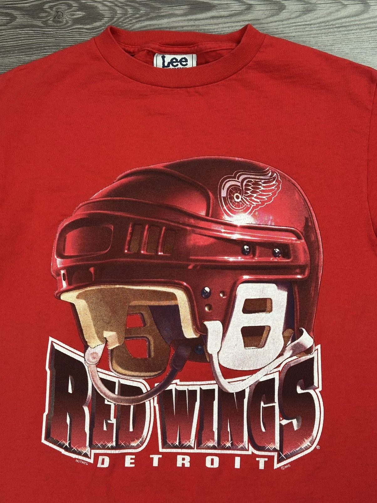 Lee Vintage 90’s Detroit Red Wings Helmet NHL T Shirt Size US XS / EU 42 / 0 - 3 Thumbnail