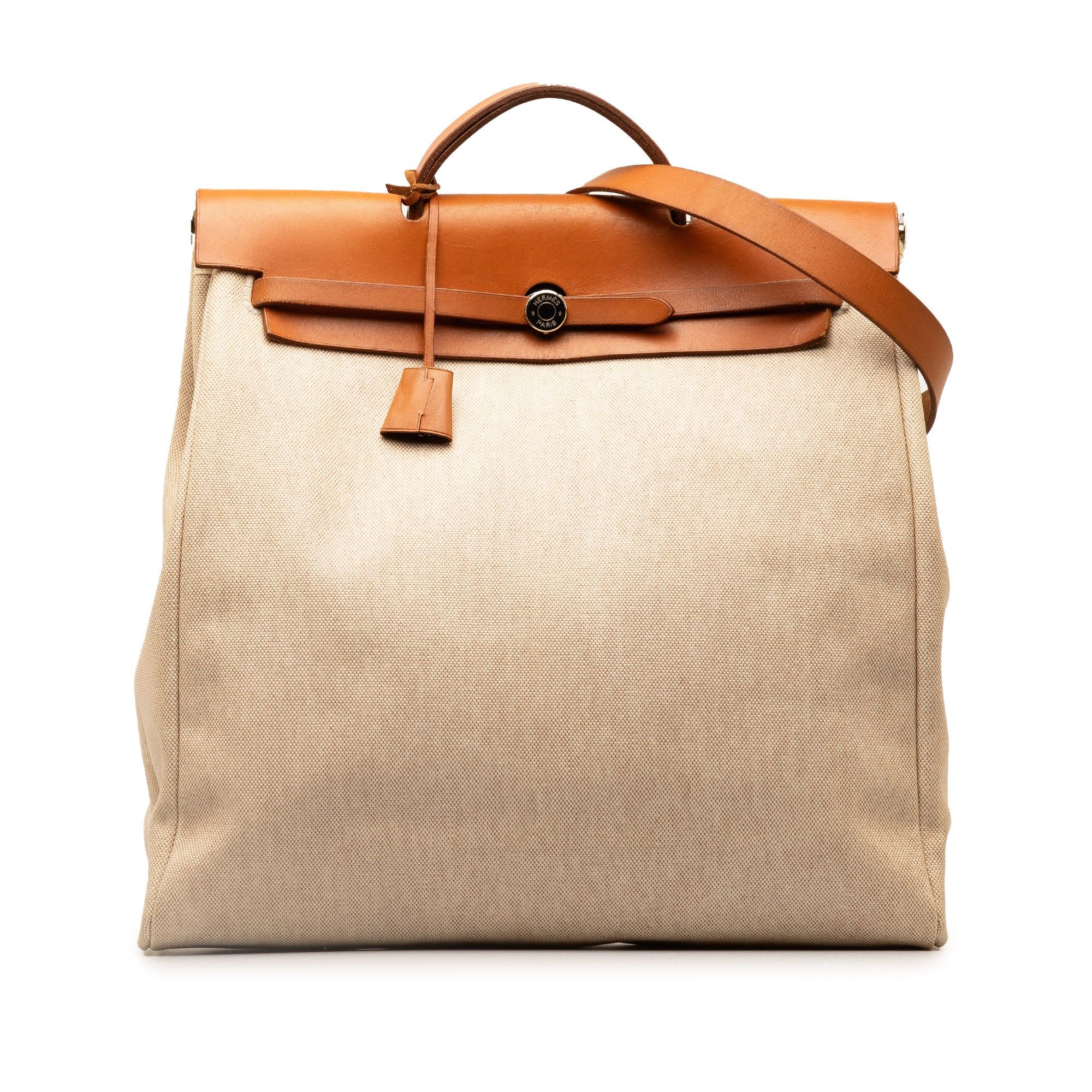 image of Hermes Toile Herbag Mm in Brown, Women's