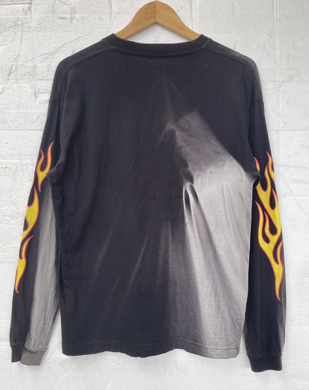 Unsound Rags Rare‼️Vintage TRASHED🔥FEARFUL🔥Flame Sun Faded Long Sleeve Tee Size US S / EU 44-46 / 1 - 3 Thumbnail