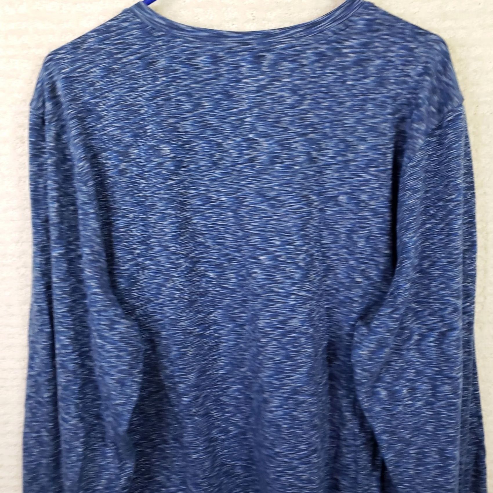 Rhone Rhone Mens XXL Blue Long Sleeve Henley Shirt 94% Pima Cotton 6% Spandex Heathered Size US XXL / EU 58 / 5 - 7 Thumbnail